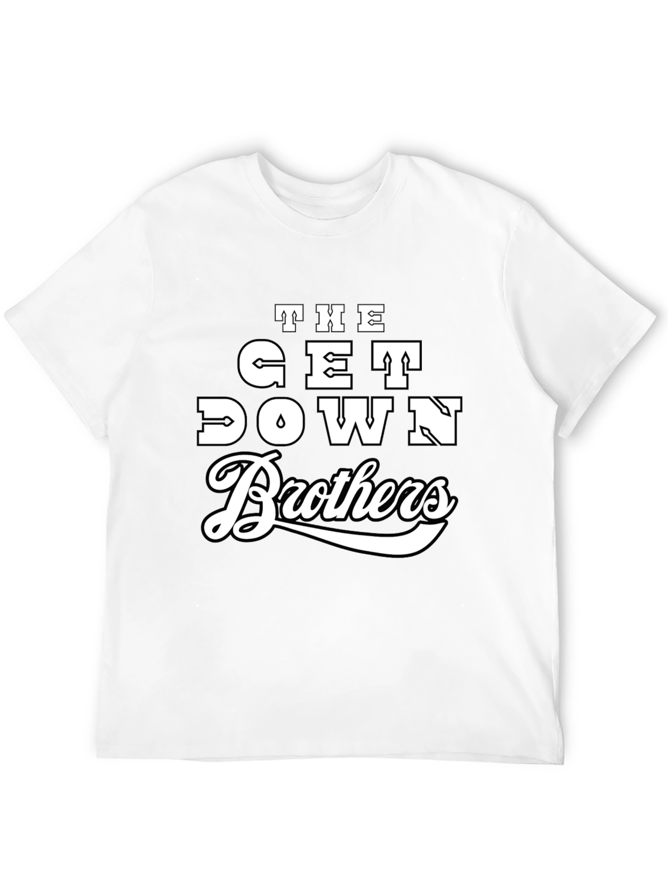 Black The Get Down Brothers Graphic Tee - Trendy Black T-Shirt view 12