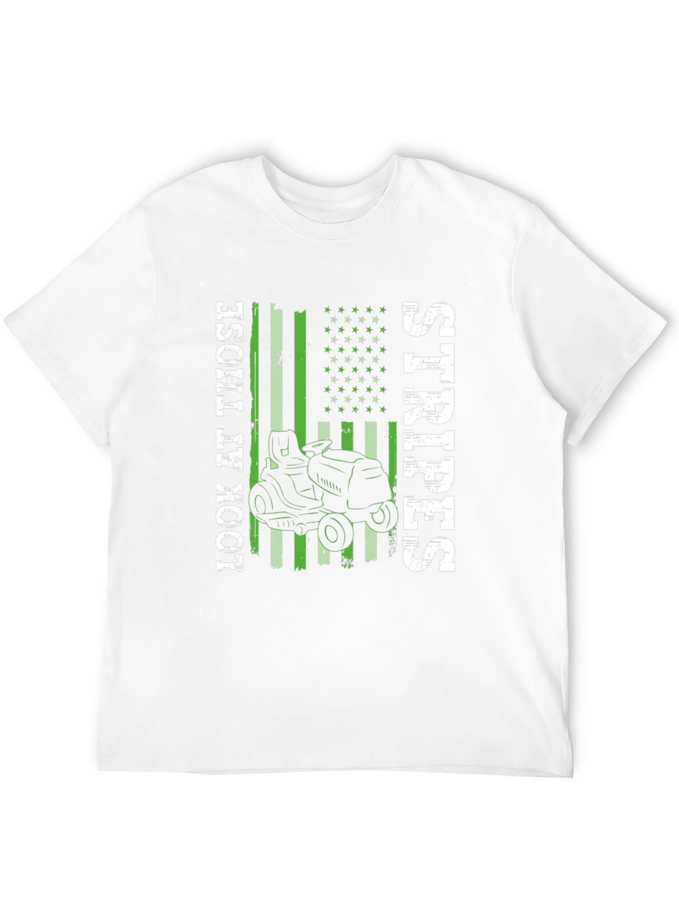 Black Lawn Mowing Stripes T-Shirt view 12