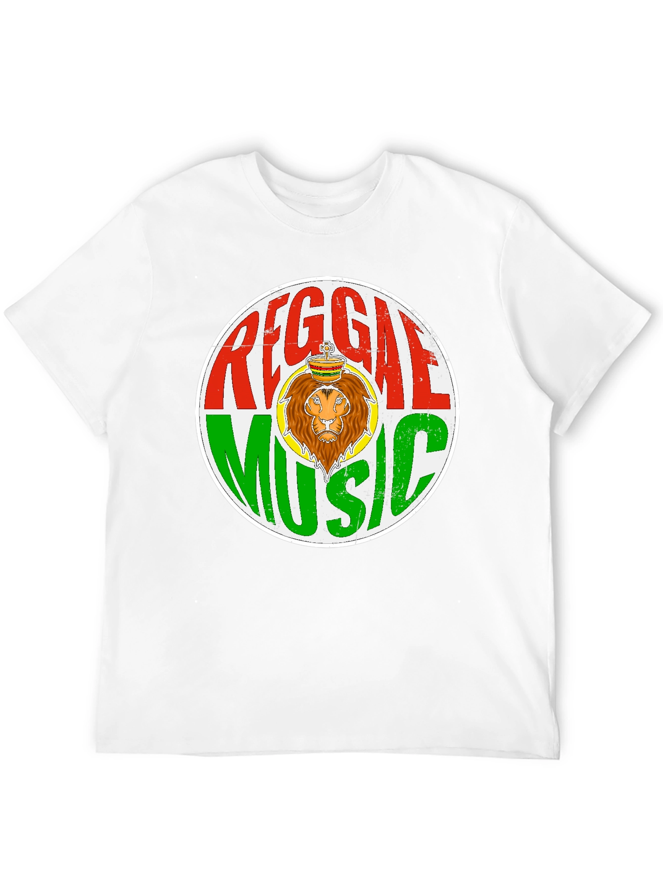 Black Reggae Music Lion Graphic T-Shirt view 12