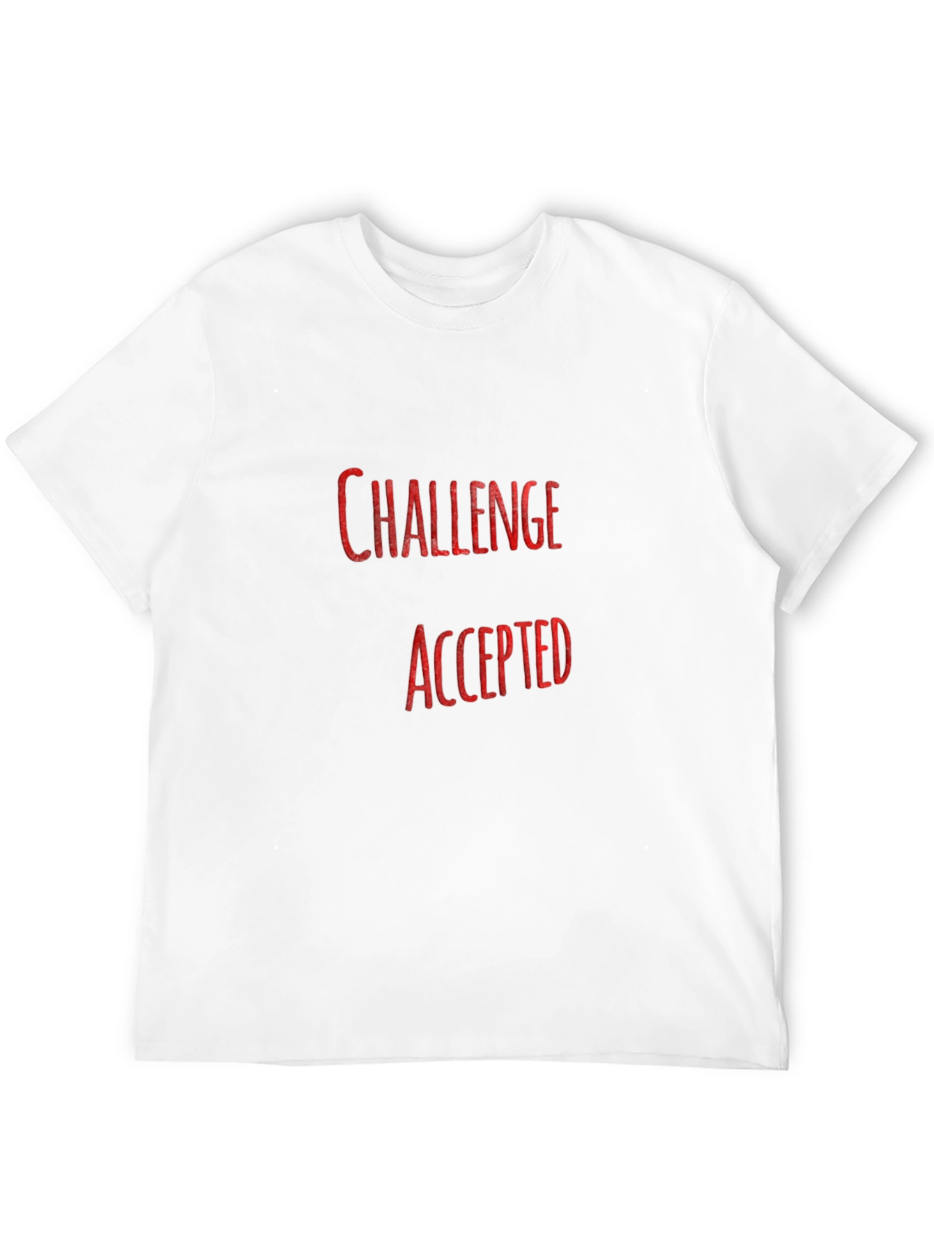 Black Challenge Accepted Graphic Tee - Black Cotton T-Shirt view 12