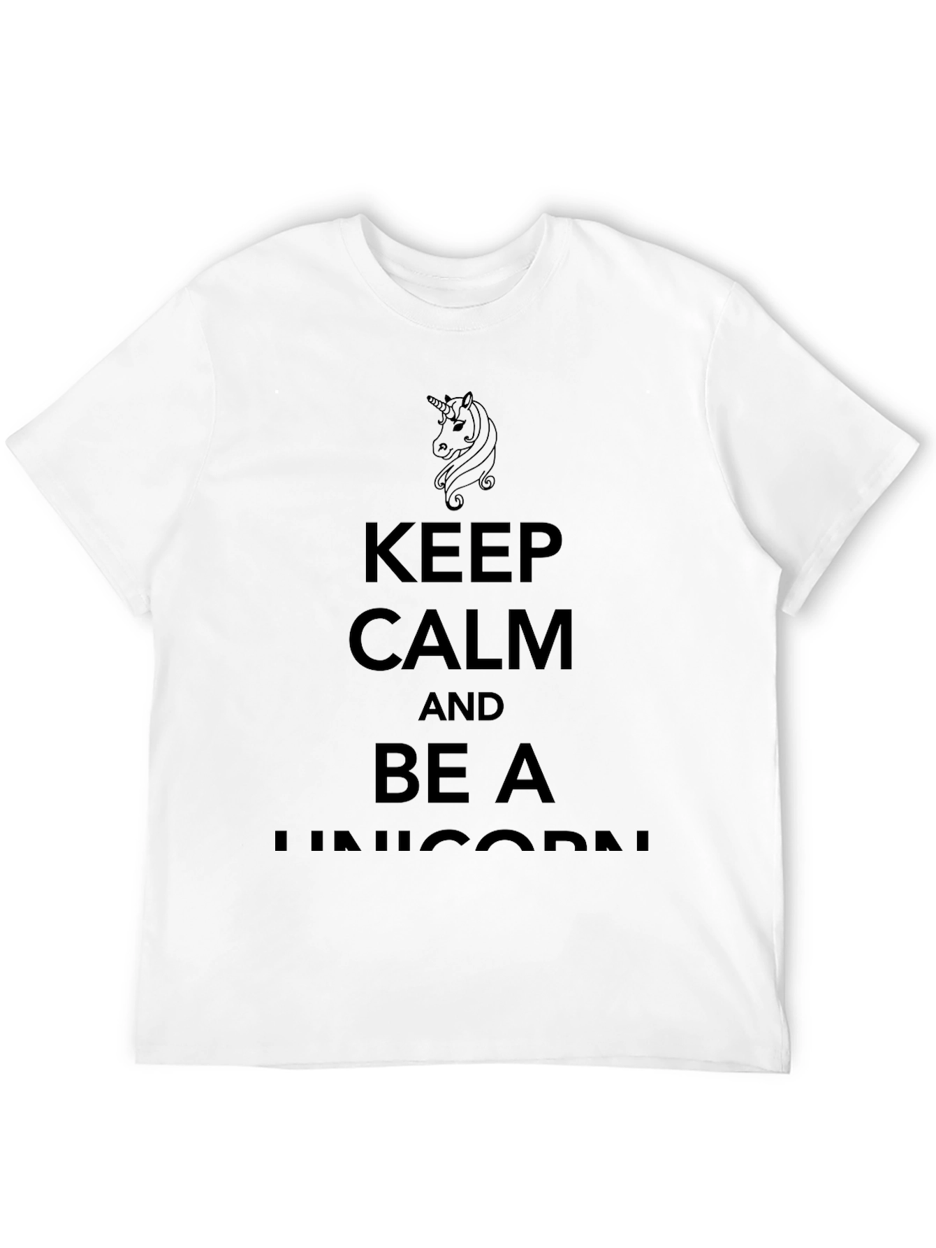 Black Keep Calm and Be A Unicorn T-Shirt view 12