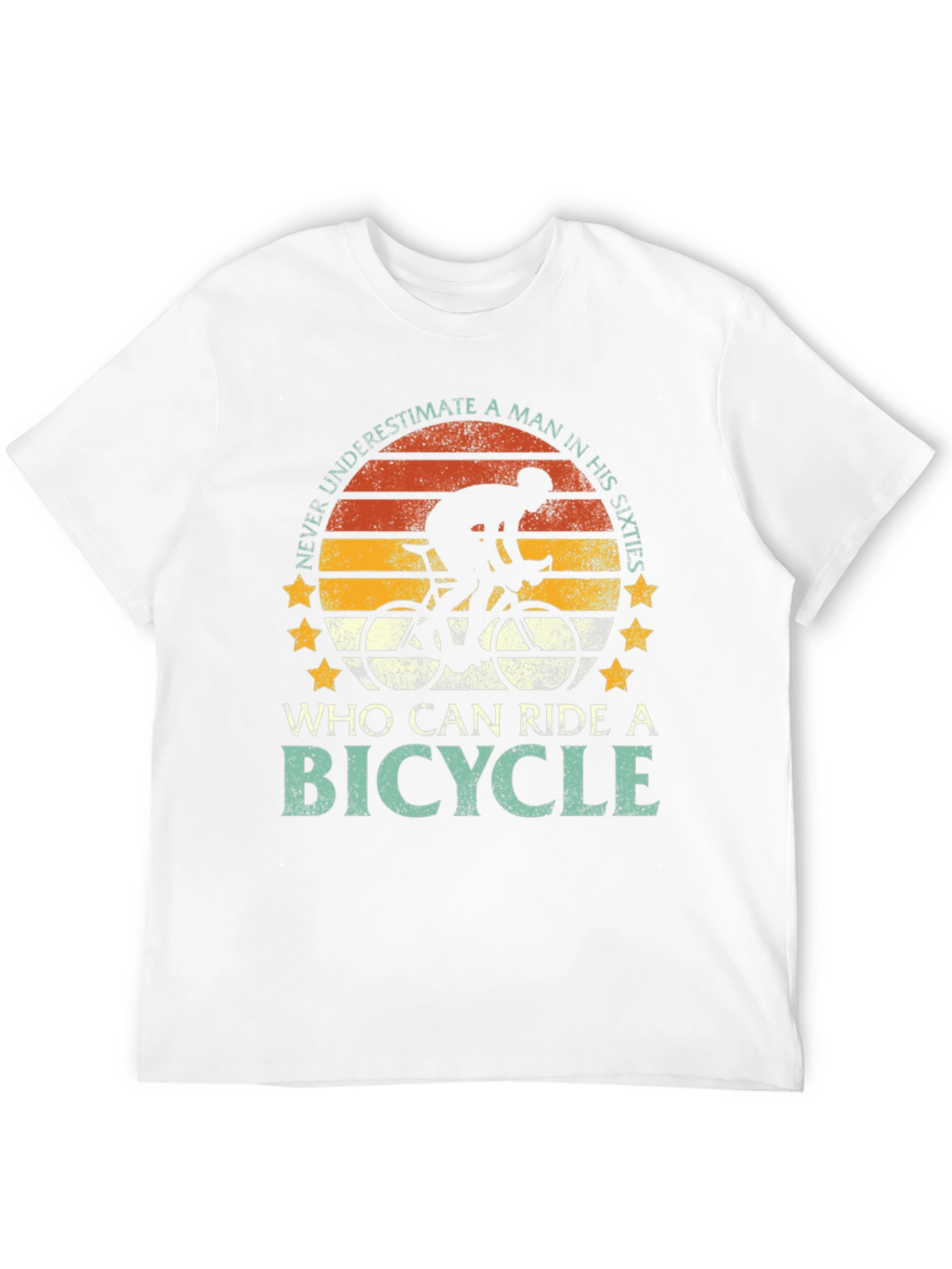 Black Never Underestimate Bicyclist T-Shirt view 12