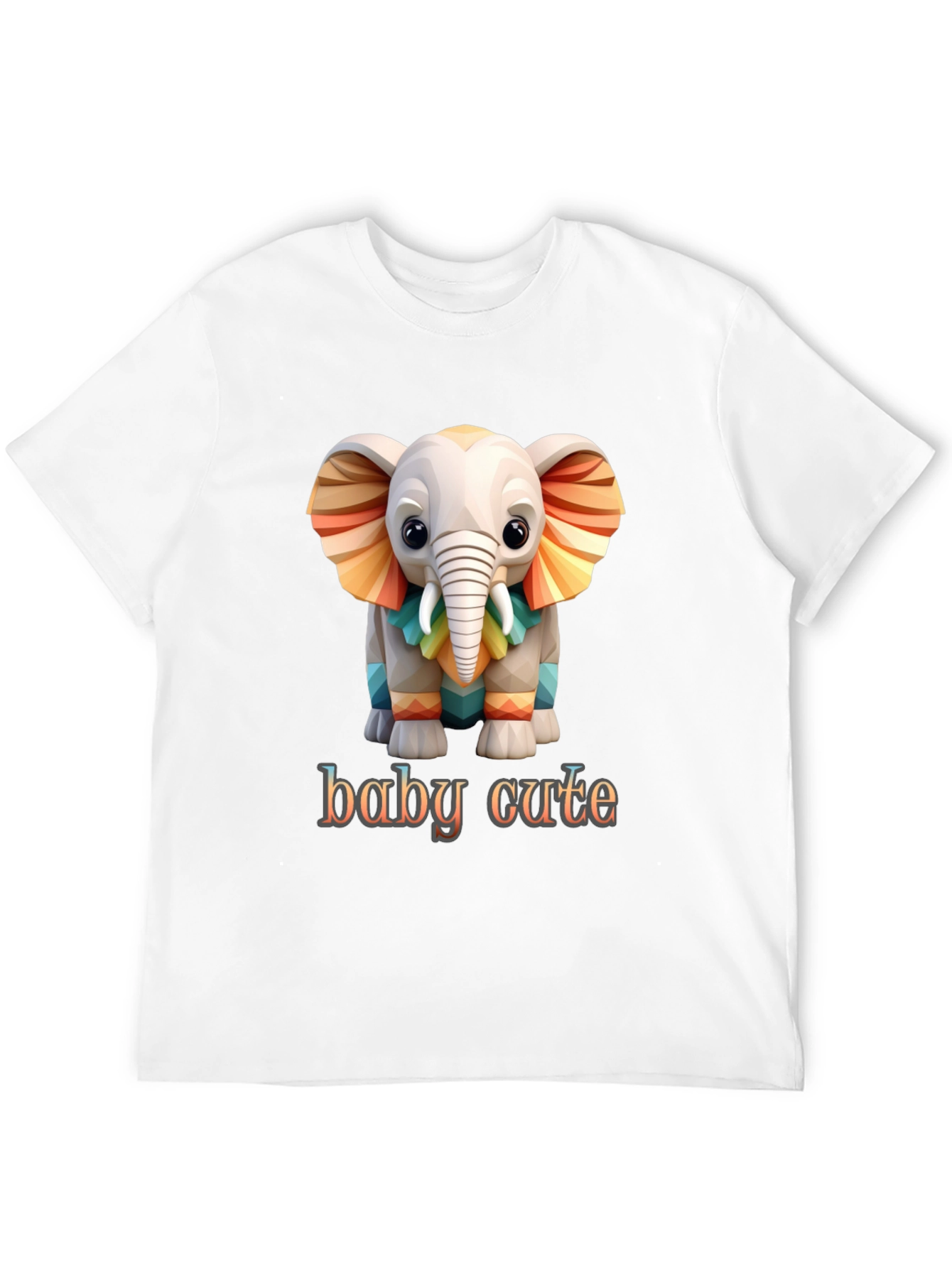 Black Cute Baby Elephant Graphic Tee - Soft Cotton Comfort view 12
