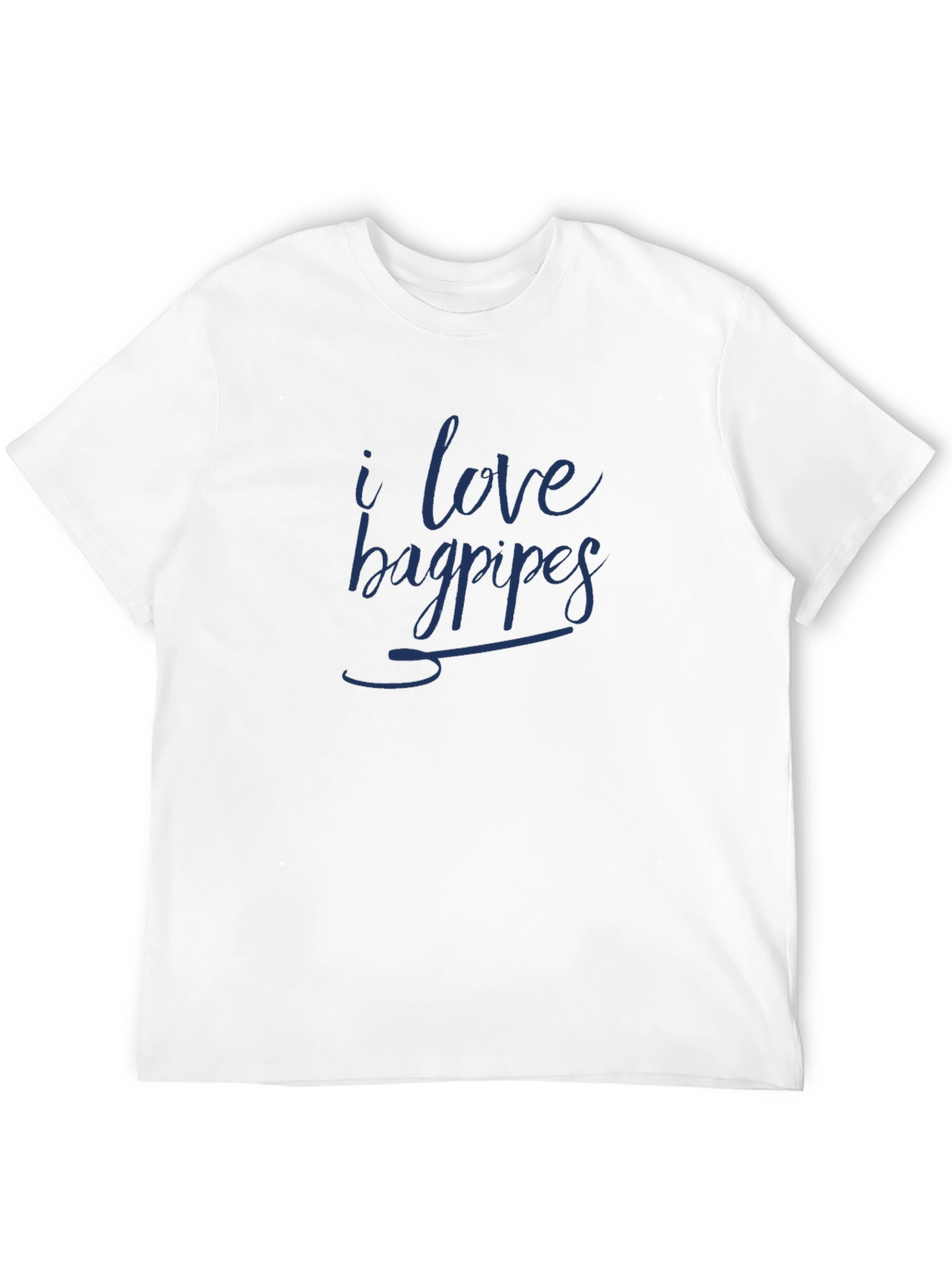 Black I Love Bagpipes T-Shirt view 12