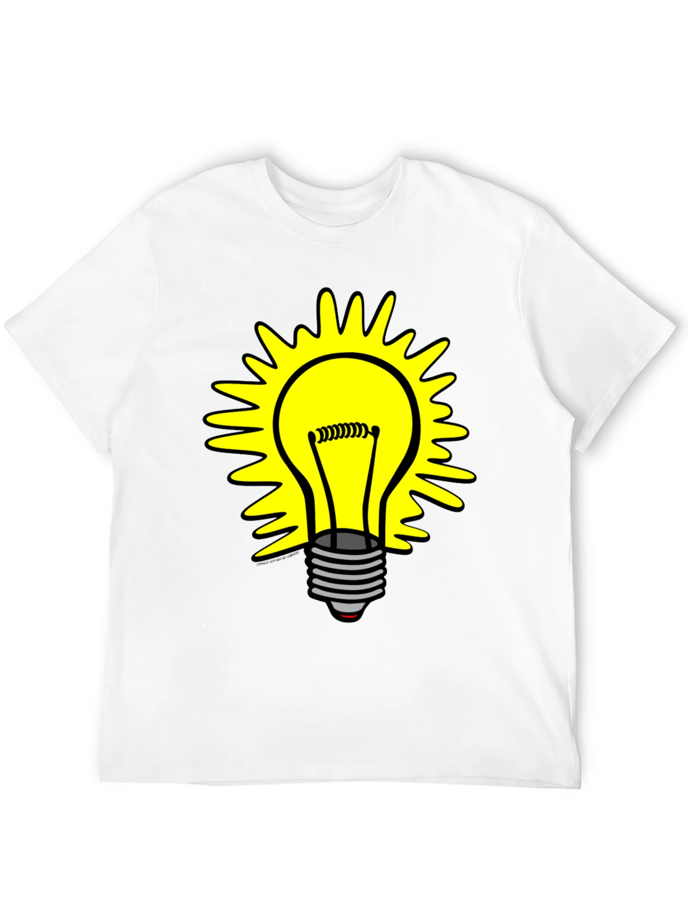 Black Bright Idea T-Shirt - Graphic Lightbulb Design view 12
