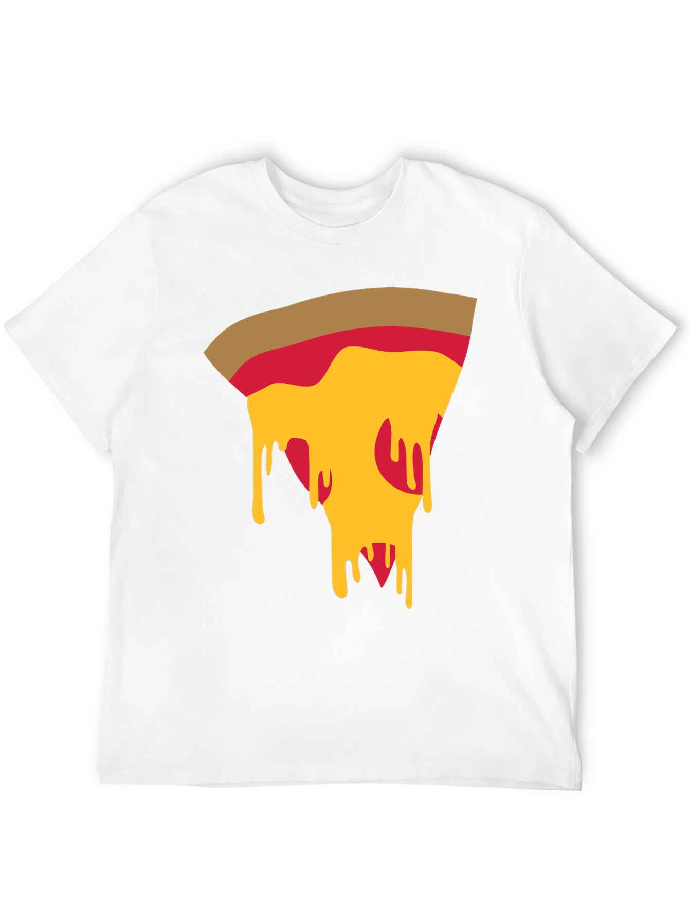 Black Pizza Slice Graphic Tee - Casual Black T-Shirt view 12