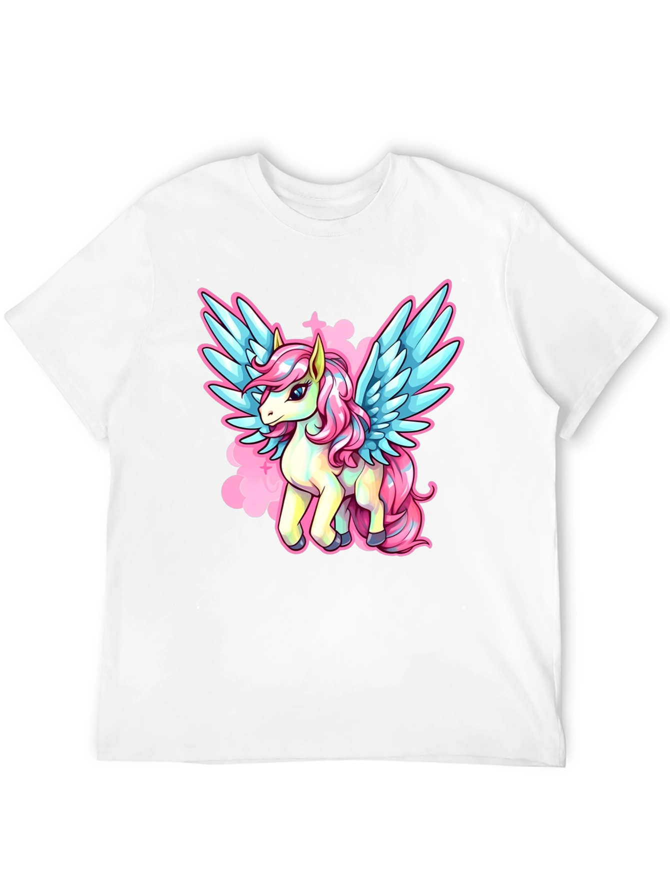 Black Unicorn Pegasus Graphic T-Shirt view 12