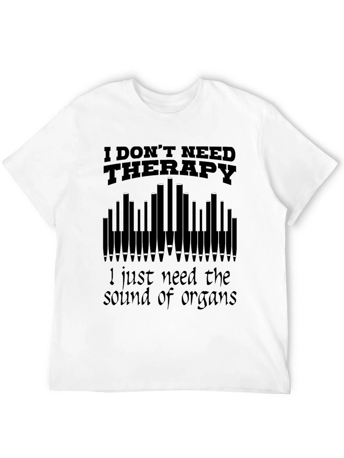 Black Organ Music Therapy T-Shirt view 12