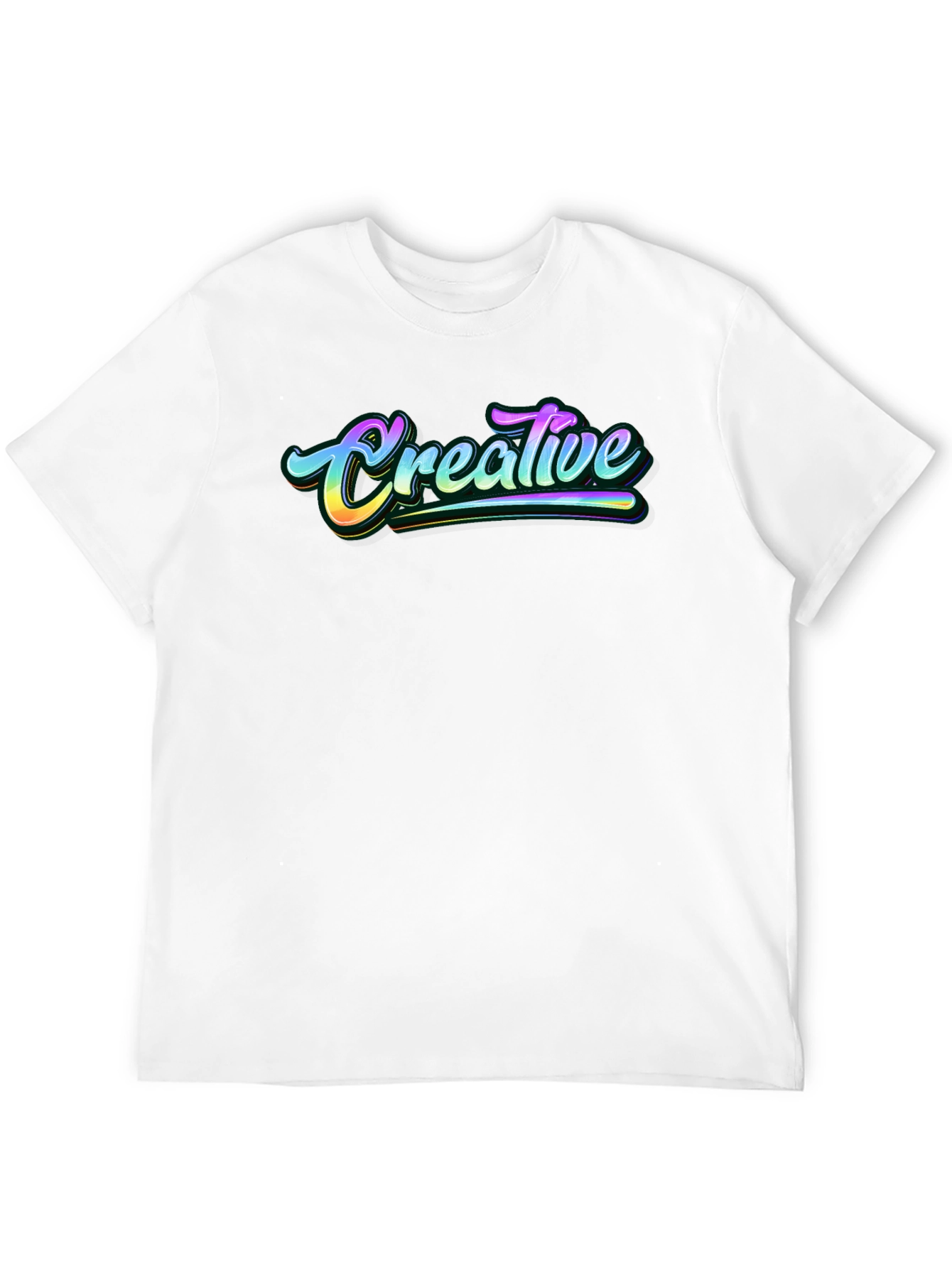 Black Creative Graphic T-Shirt - Black Cotton Tee view 12