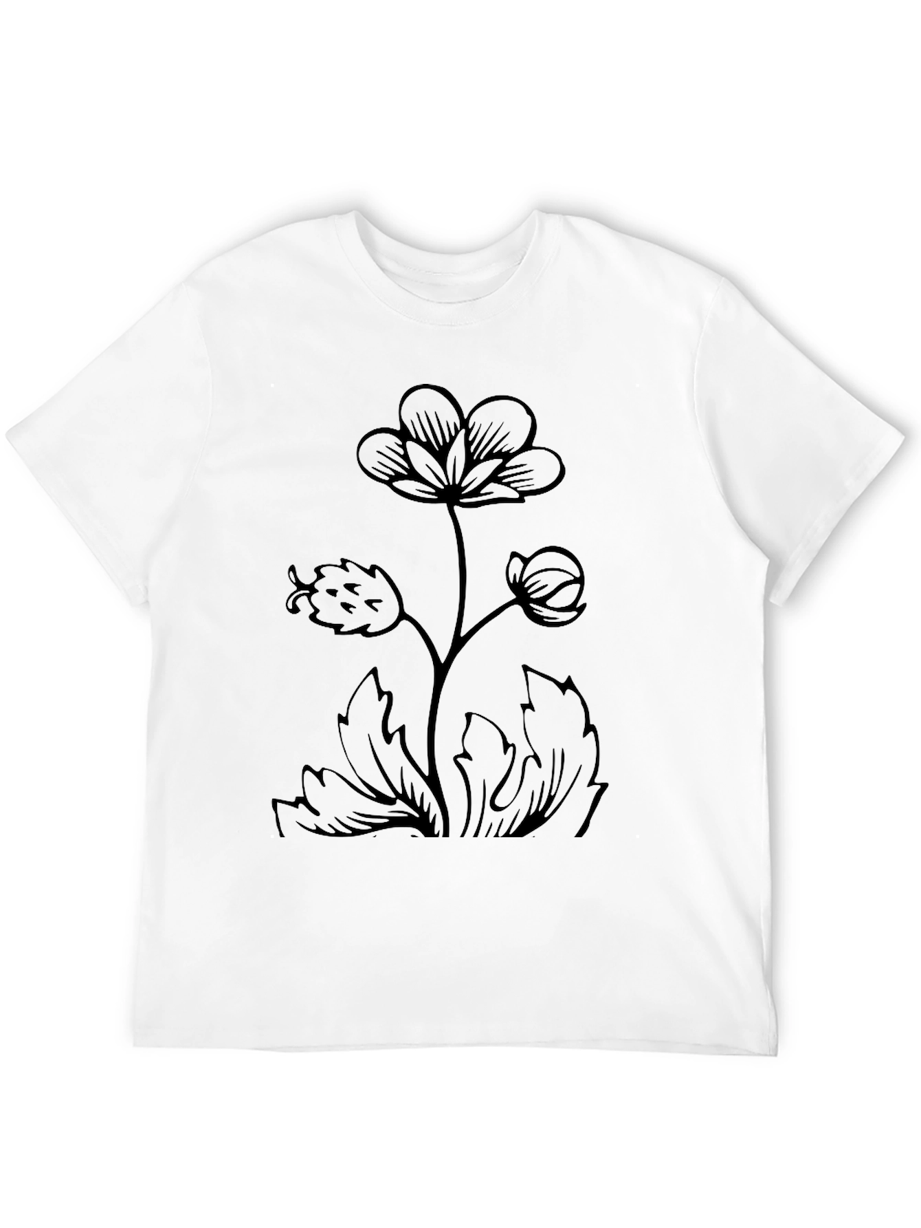 Black Black Floral Graphic T-Shirt view 12