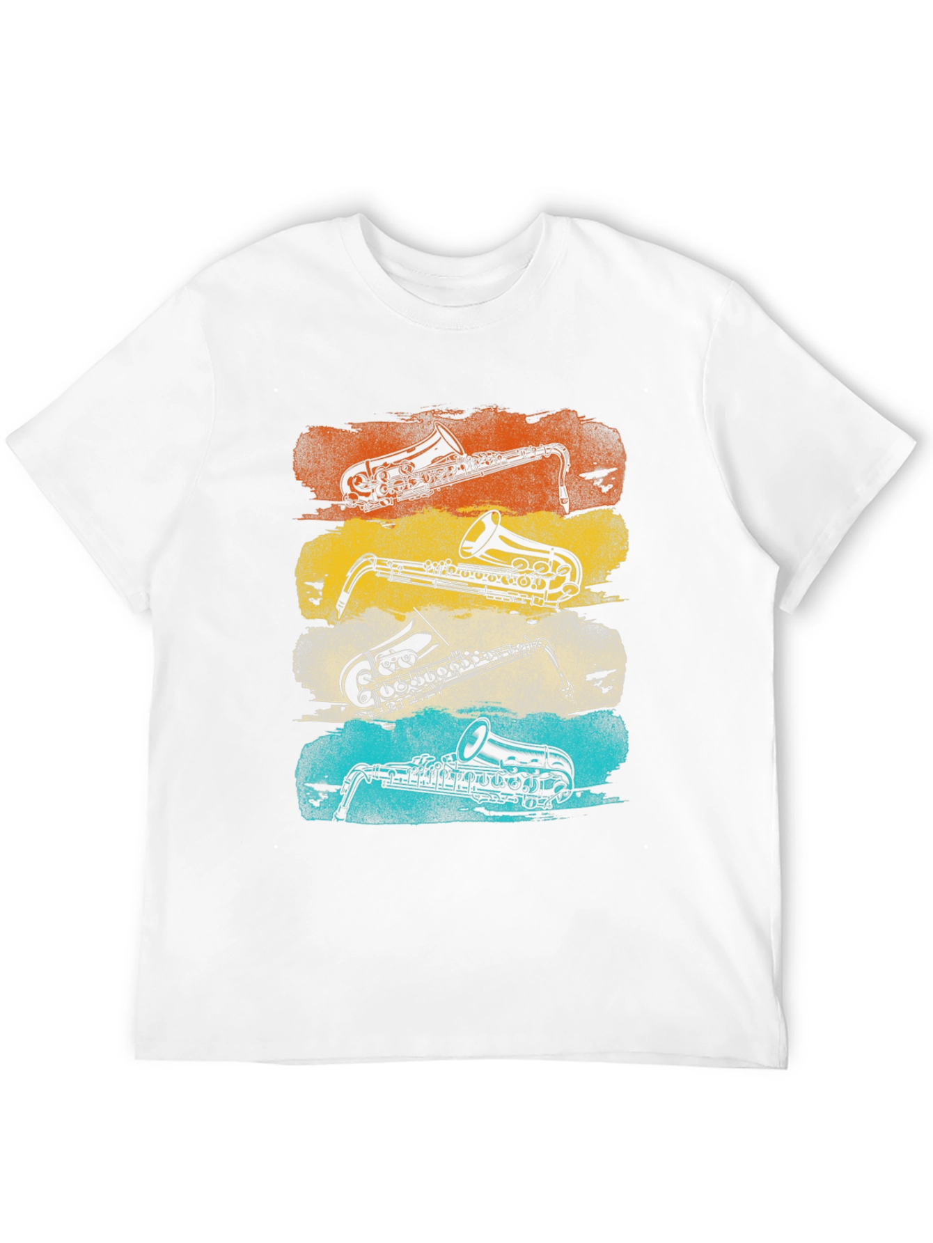 Black Saxophone T-Shirt - Retro Musical Design view 12