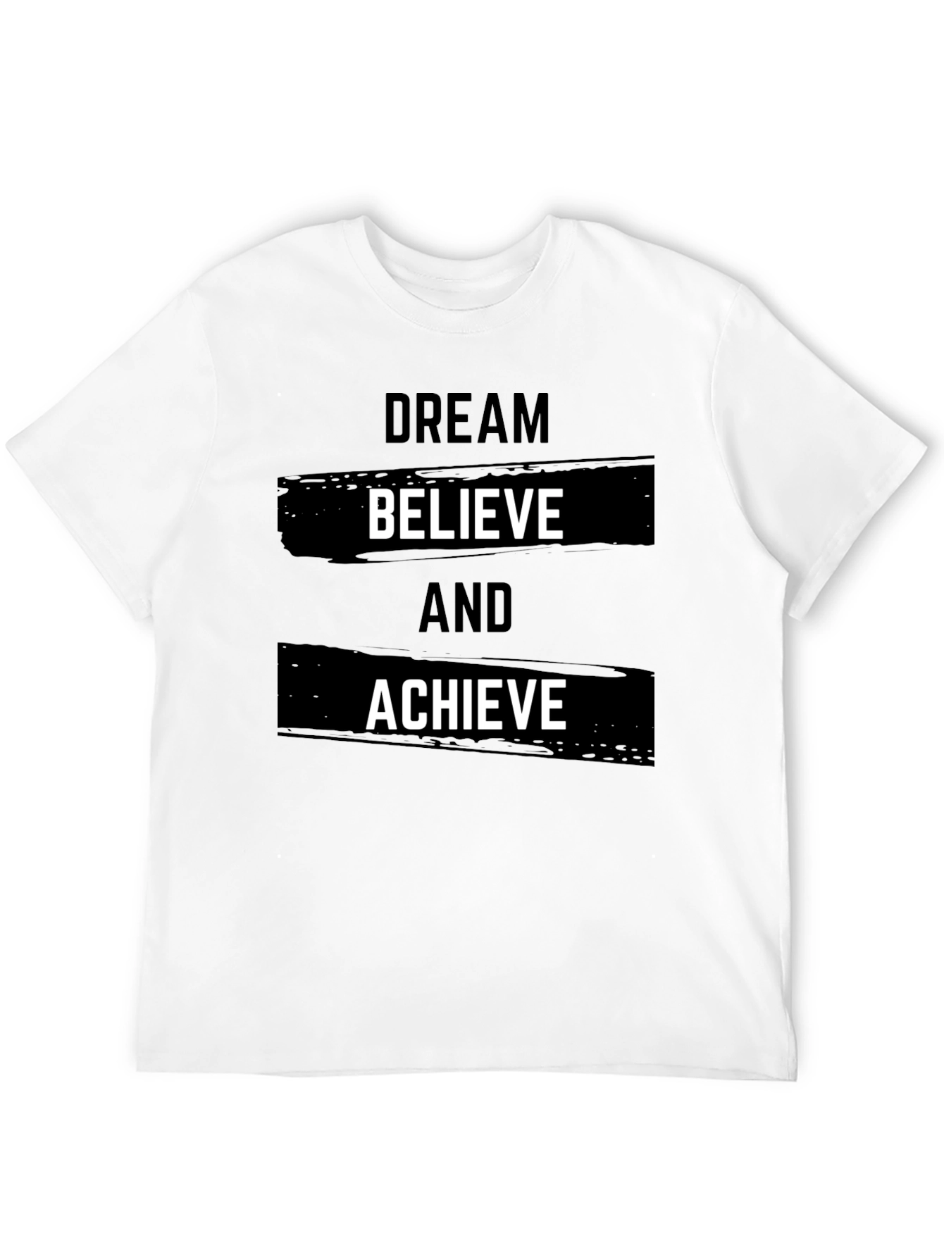 Black Dream Believe Achieve Black T-Shirt view 12