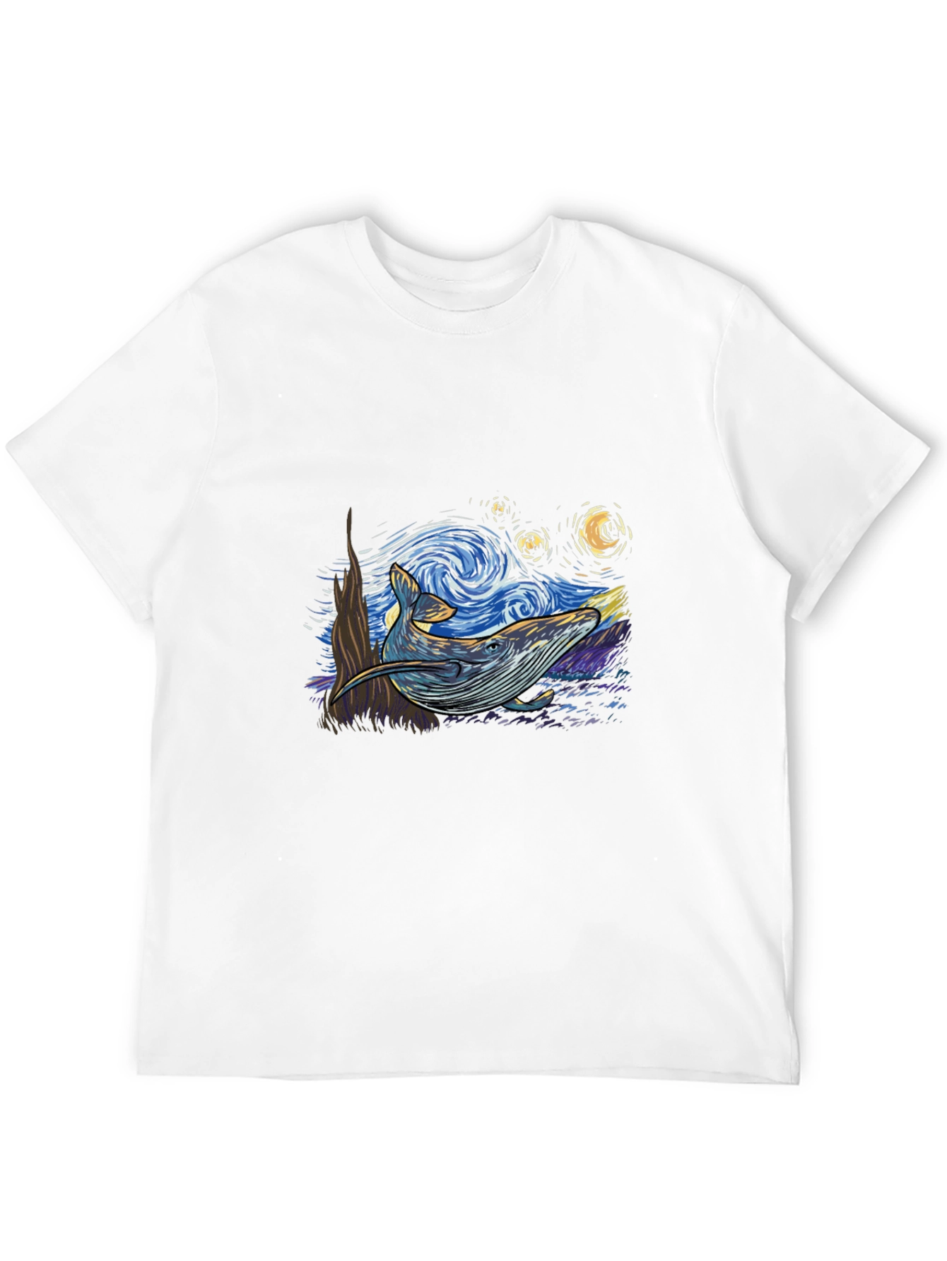 Black Starry Whale Tee - Artistic Graphic Print view 12