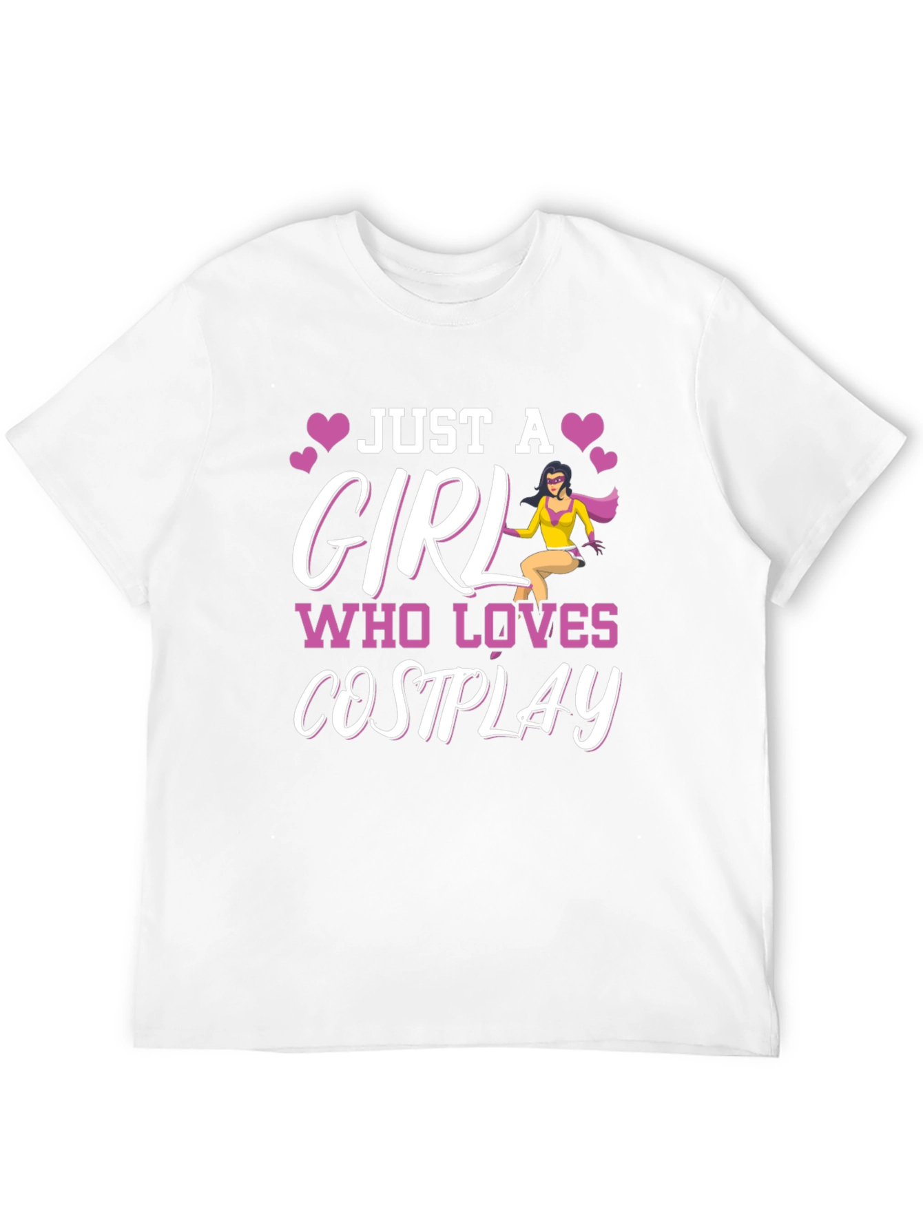 Black Just a Girl Who Loves Cosplay T-Shirt view 12