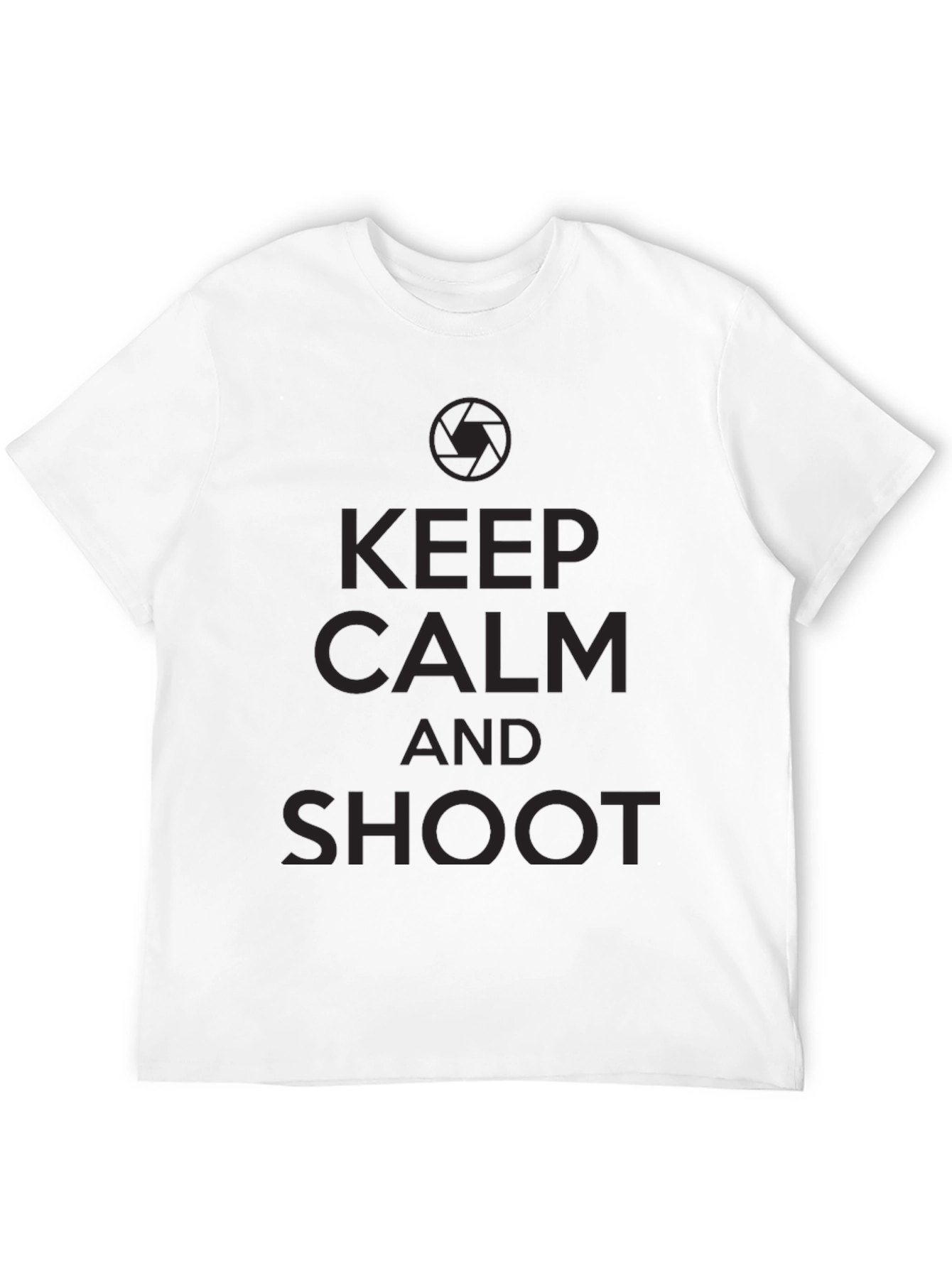 Black Keep Calm and Shoot Black T-Shirt view 12