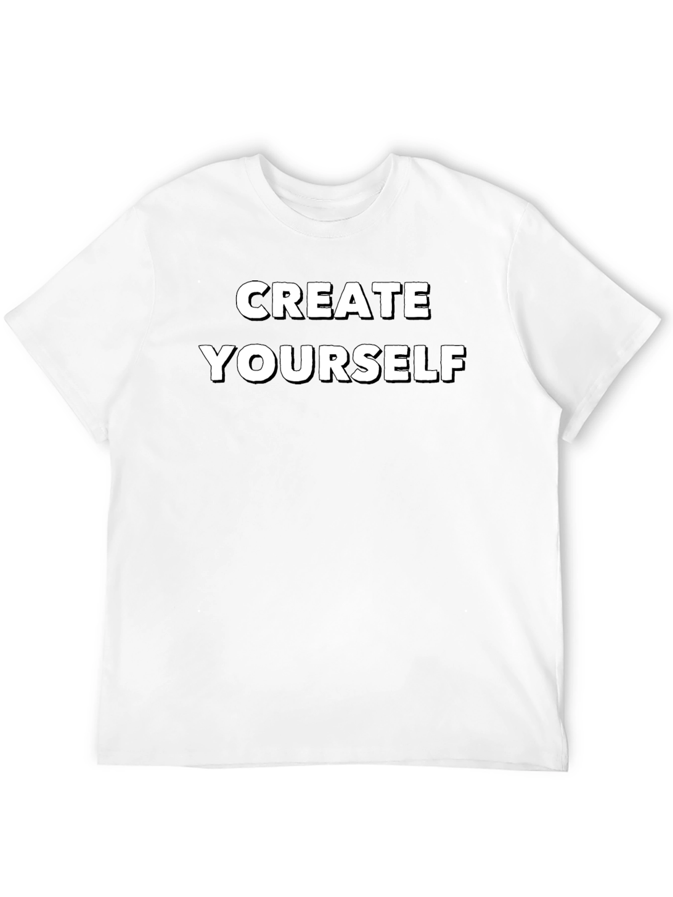 Black Create Yourself T-Shirt - Inspiring Graphic Tee view 12