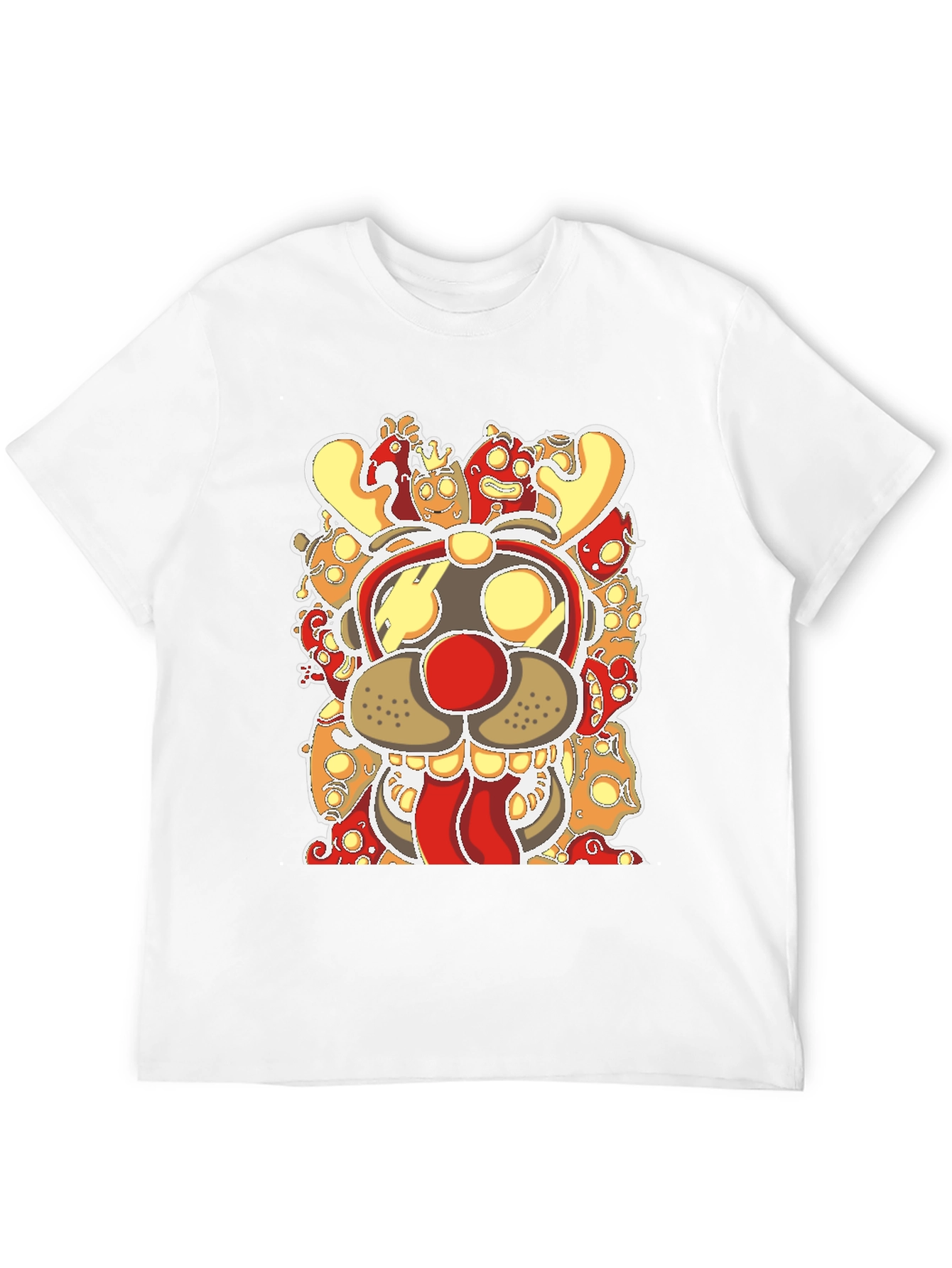 Black Rudolph Reindeer Graphic Tee - Men's Black T-Shirt view 12