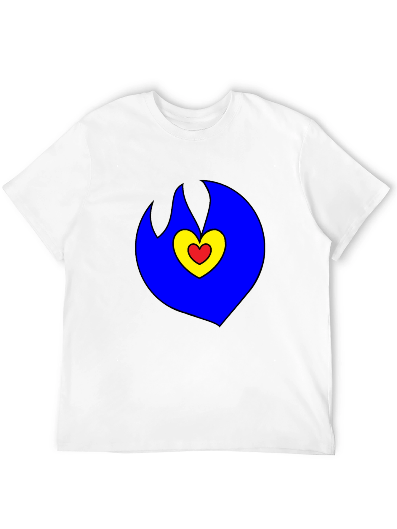 Black Heart Flame Graphic Tee - Bold & Unique Design view 12