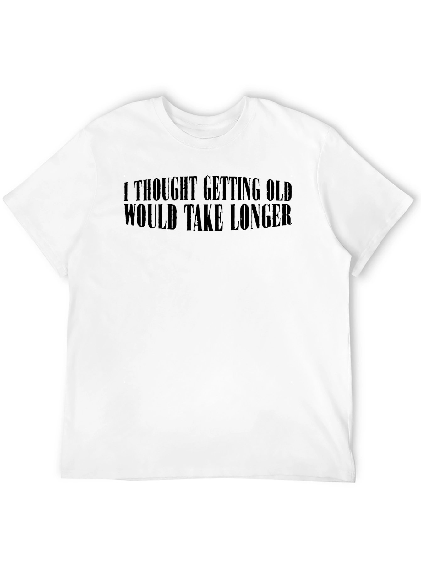 Black Funny "Getting Old" Black Graphic Tee view 12