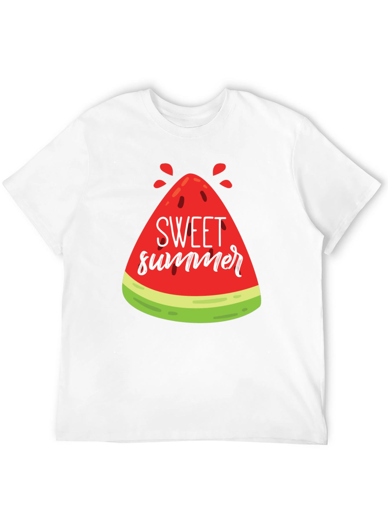 Black Sweet Summer Watermelon Graphic Tee view 12
