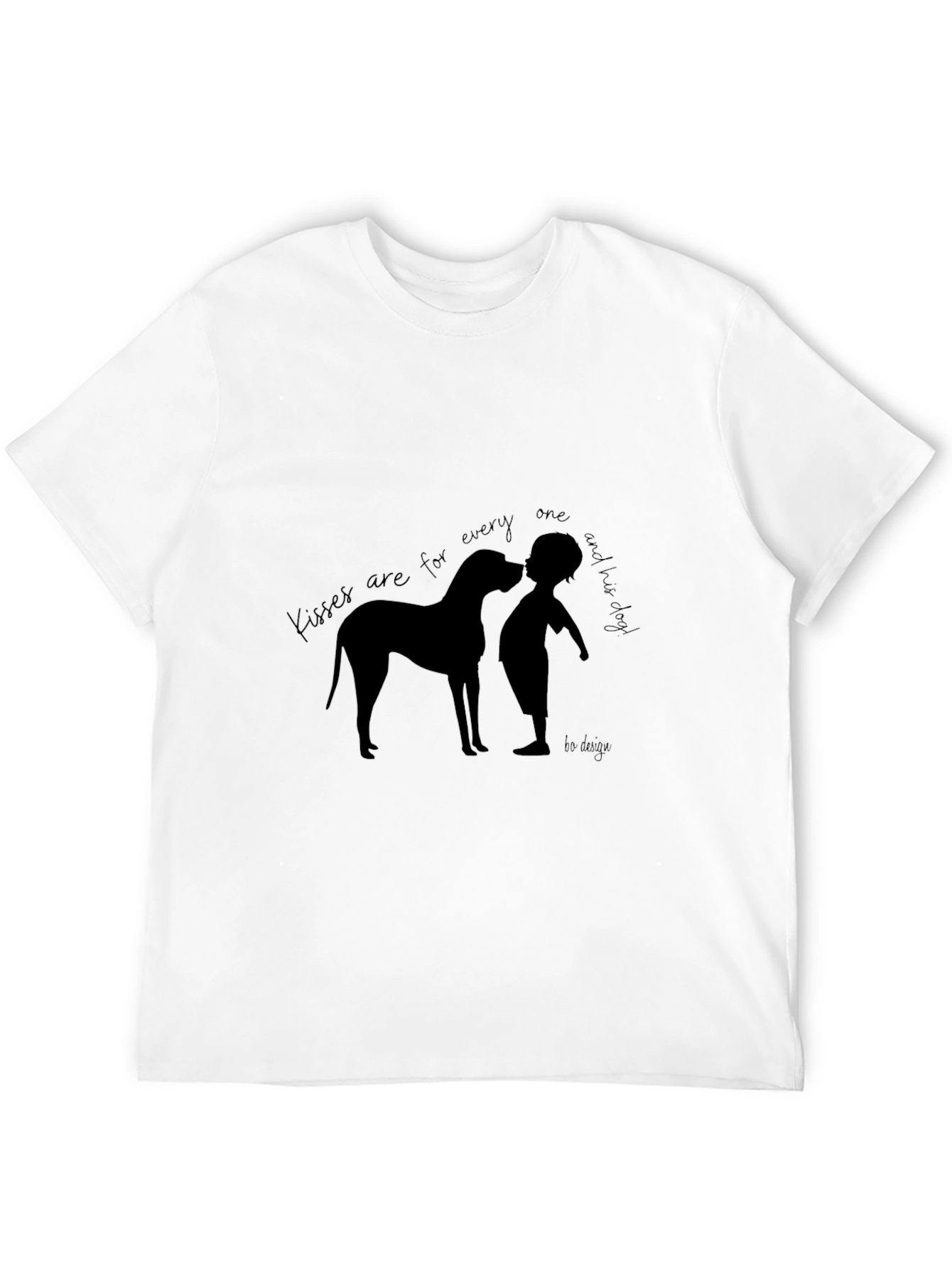 Black Dog Kisses T-Shirt - Unisex Short Sleeve Crew Neck Tee view 12