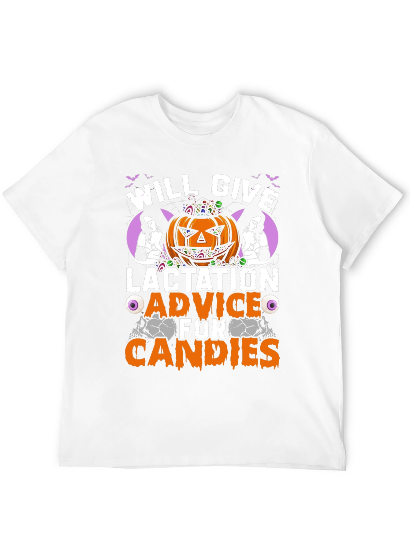 Black Lactation Advice for Candies Halloween T-Shirt view 12
