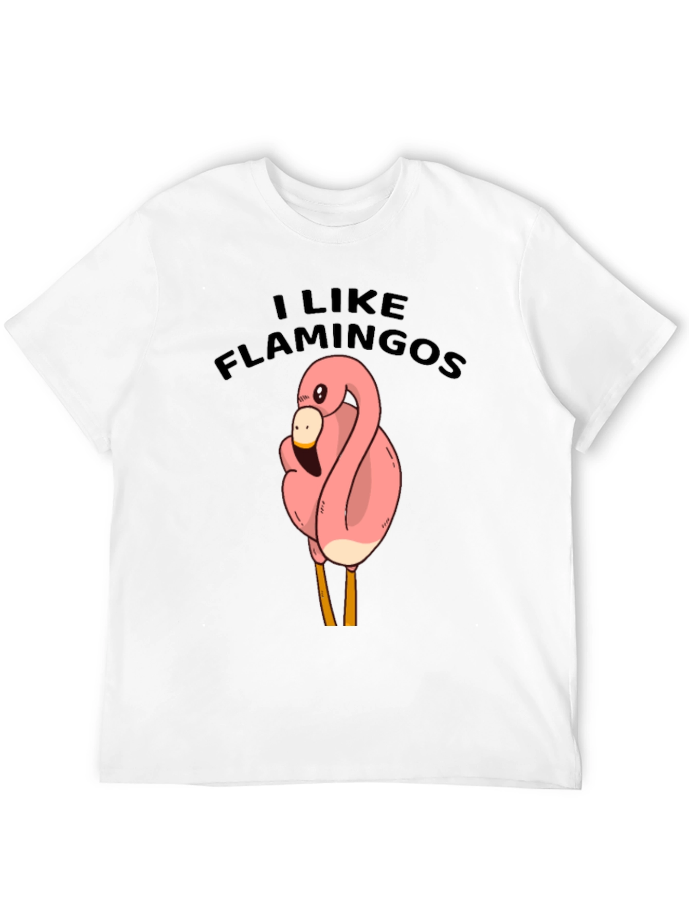 Black I Like Flamingos Black T-Shirt view 12
