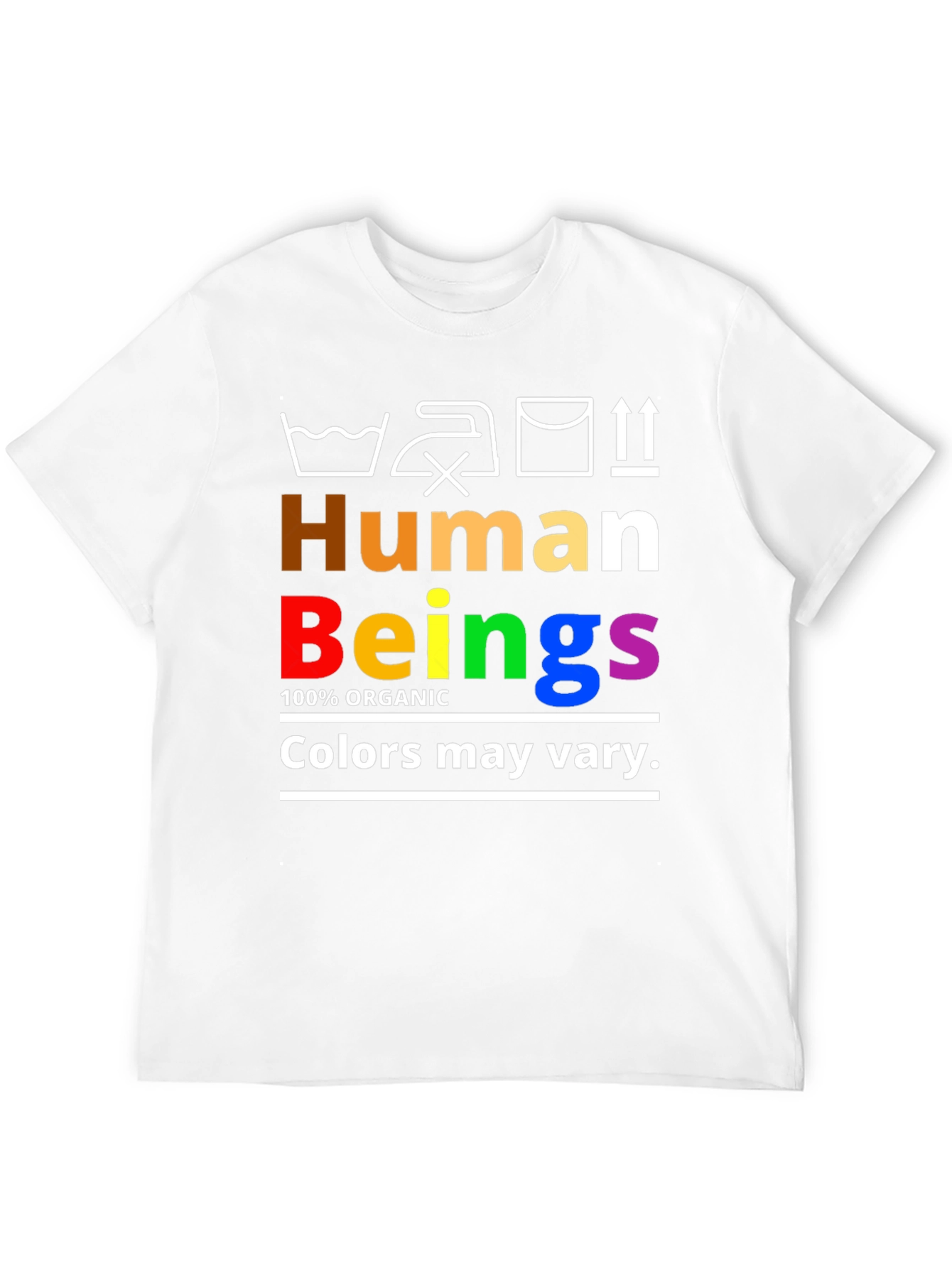 Black Human Beings Organic Rainbow Pride T-Shirt view 12