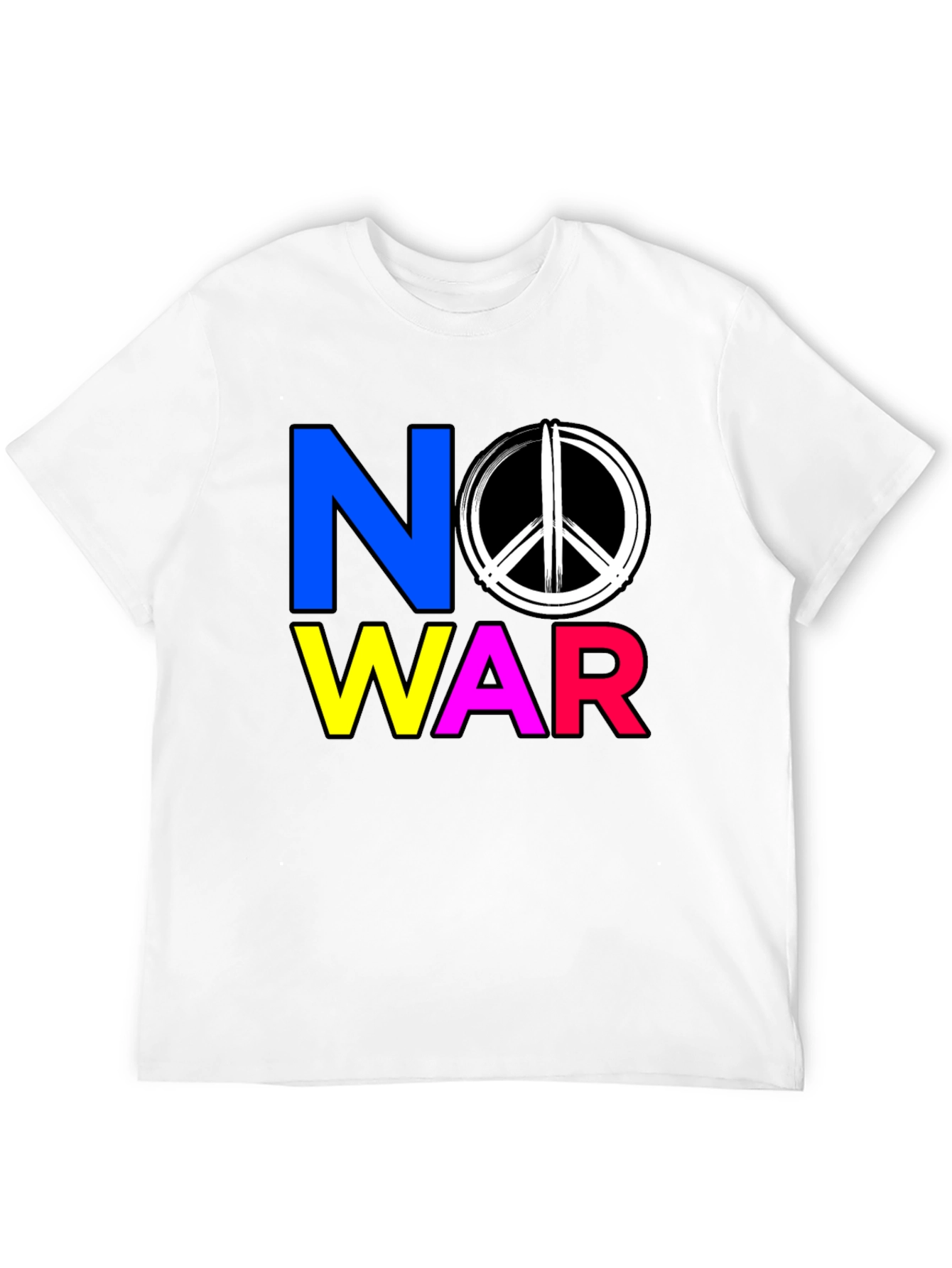 Black No War Graphic T-Shirt - Peace Symbol Tee view 12