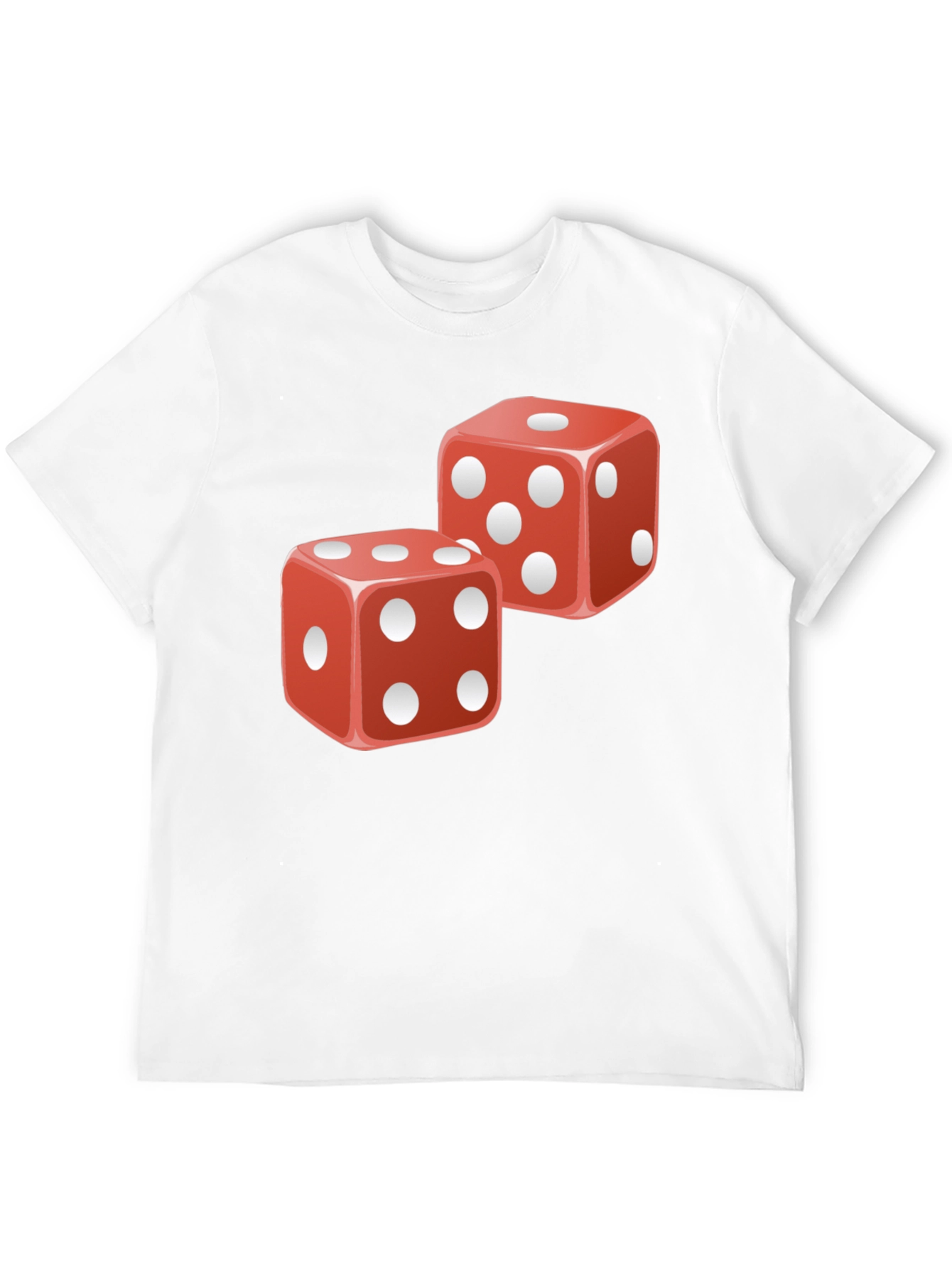 Lucky Dice Graphic T-Shirt - Black Cotton Tee - 12