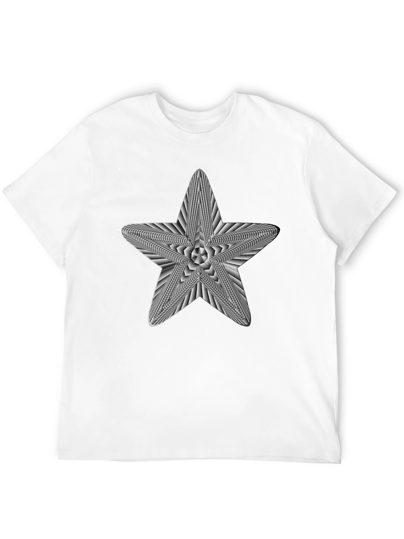 Black Optical Illusion Star Graphic Tee view 12