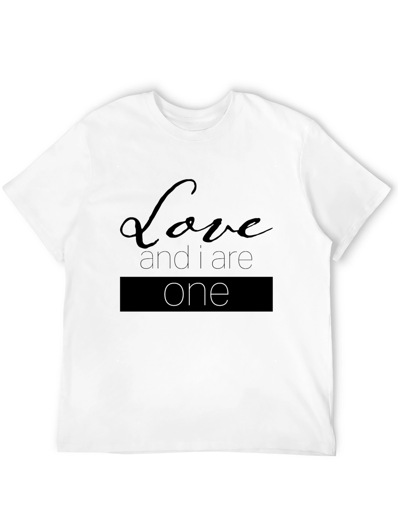 Black Love and I are One Black T-Shirt view 12