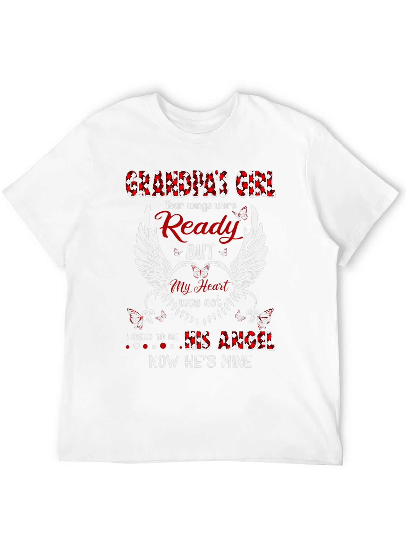 Black Grandpa's Girl Memorial T-Shirt view 12