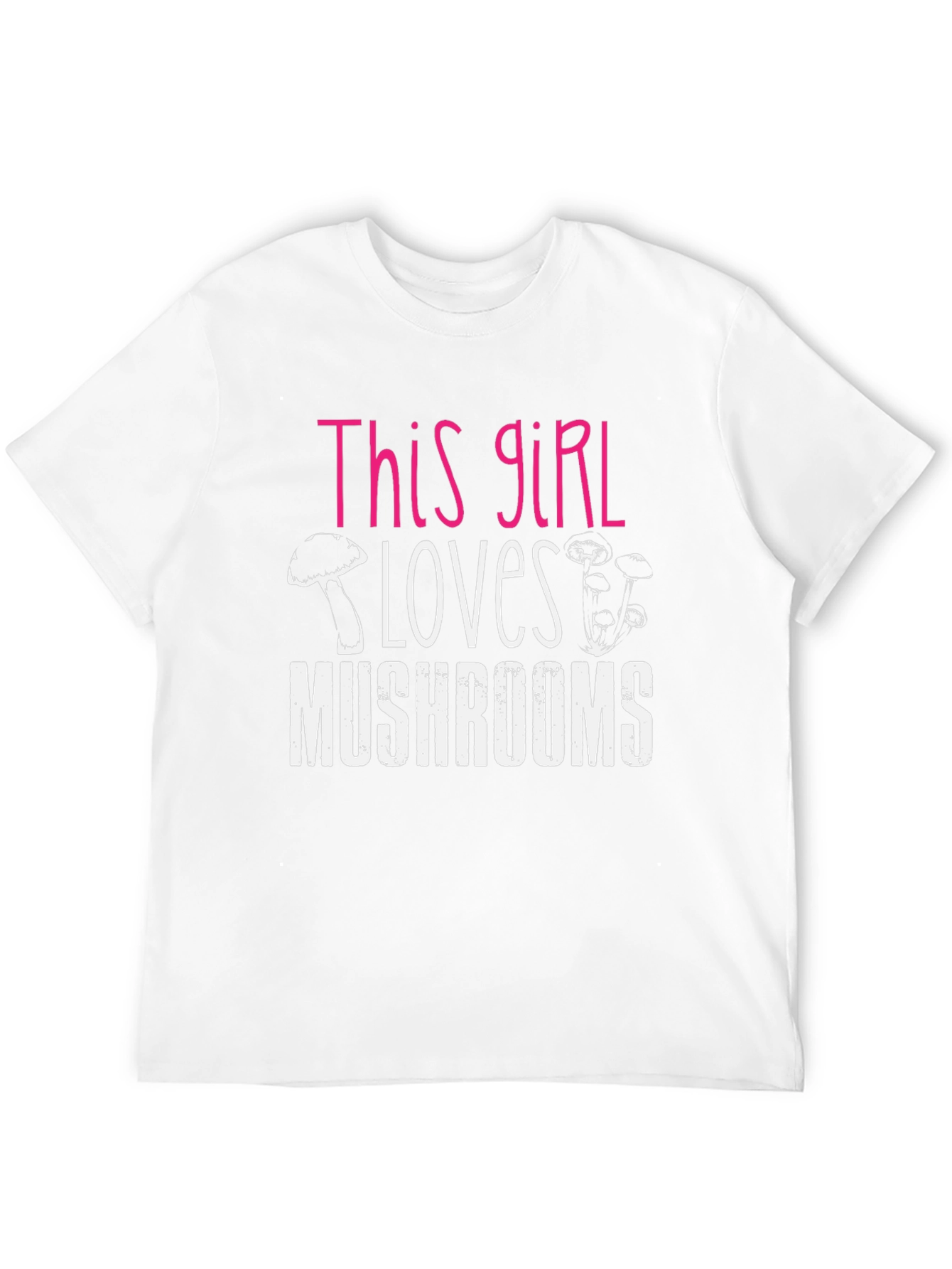 Black This Girl Loves Mushrooms Graphic T-Shirt view 12