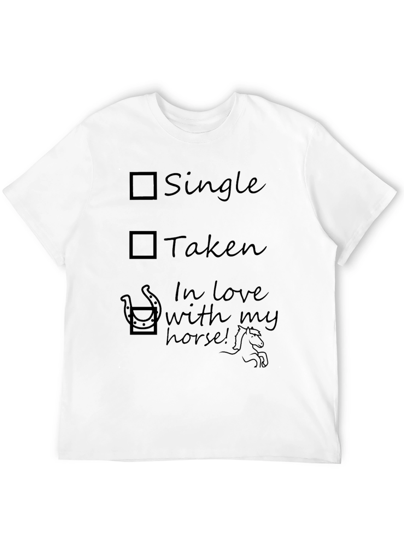 Black In Love With My Horse T-Shirt view 12