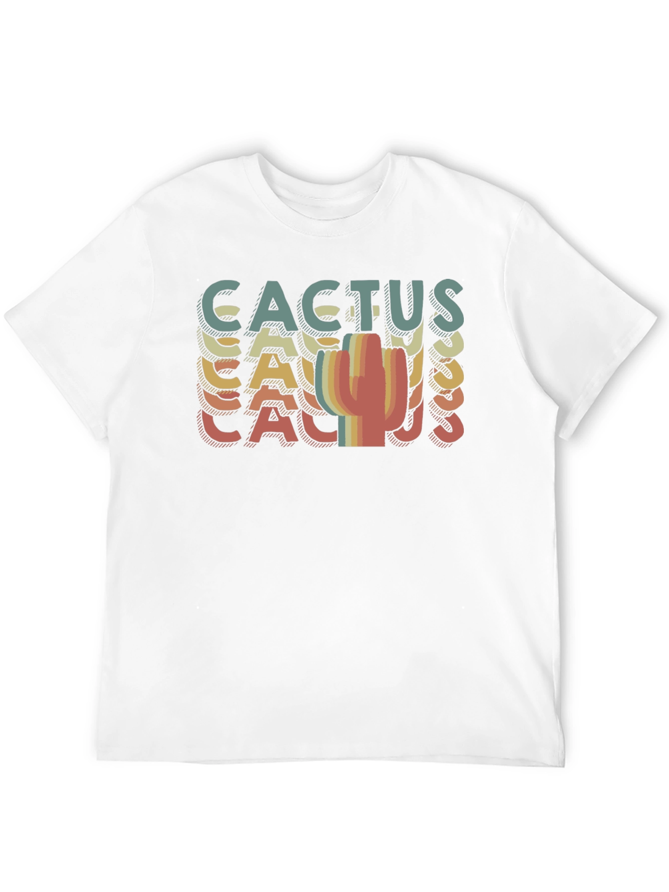 Black Retro Cactus Graphic T-Shirt view 12