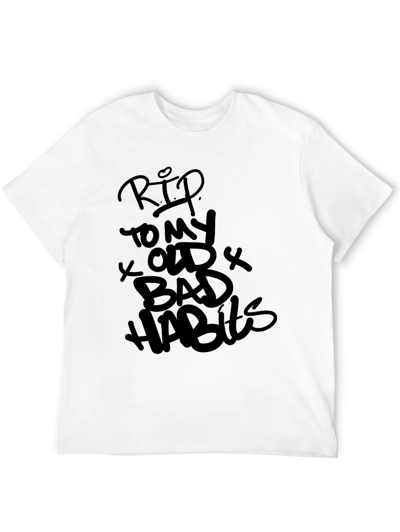 Black RIP Old Habits Black Graphic Tee - Casual Style view 12