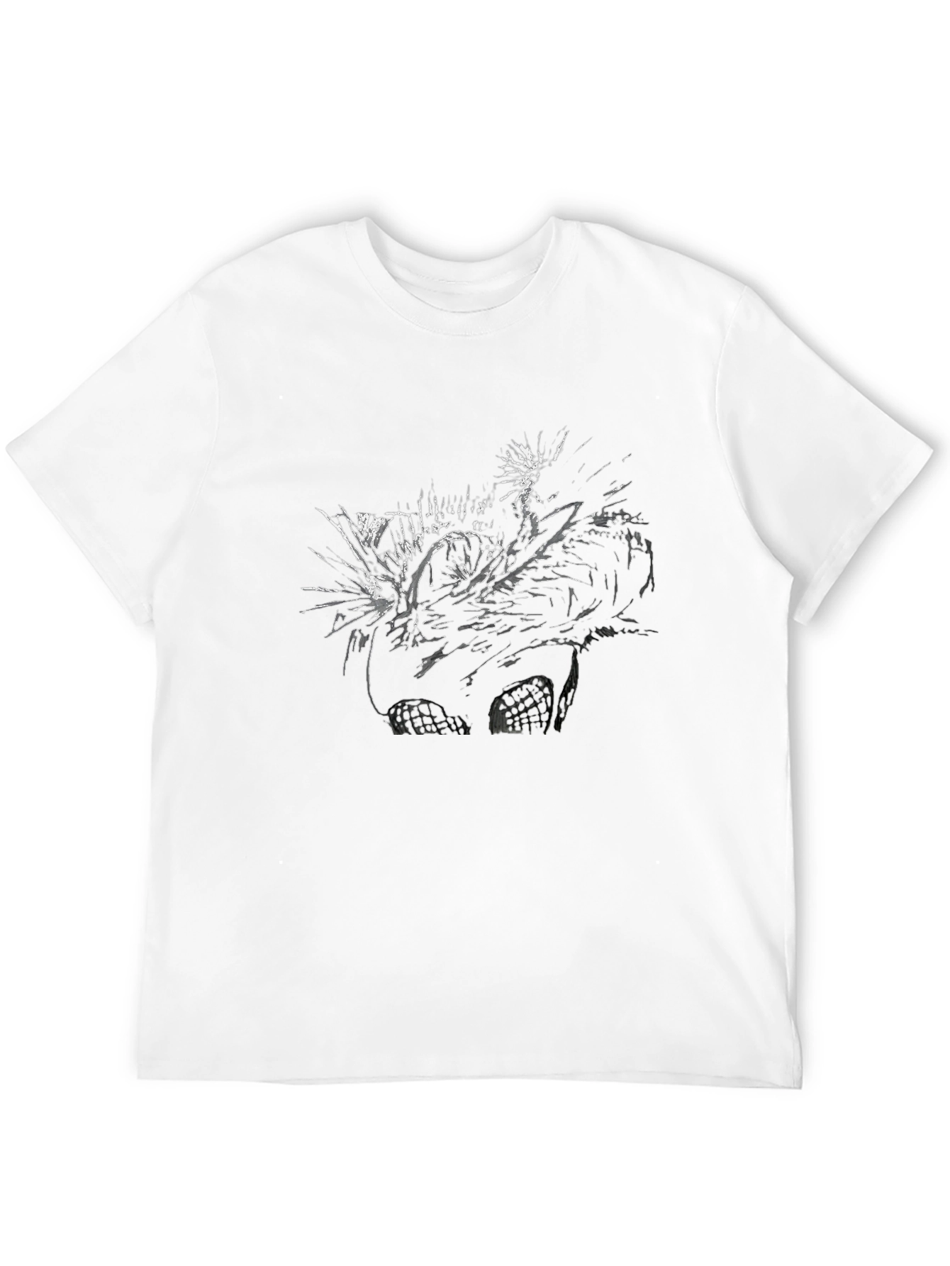 Black Abstract Graphic Print Black T-Shirt view 12