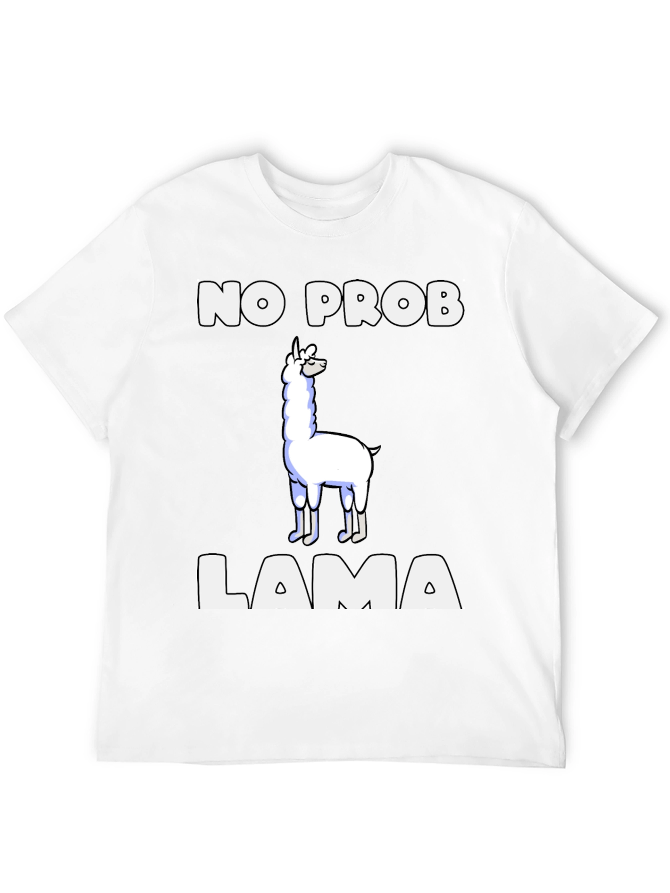 Black No Prob Llama T-Shirt view 12