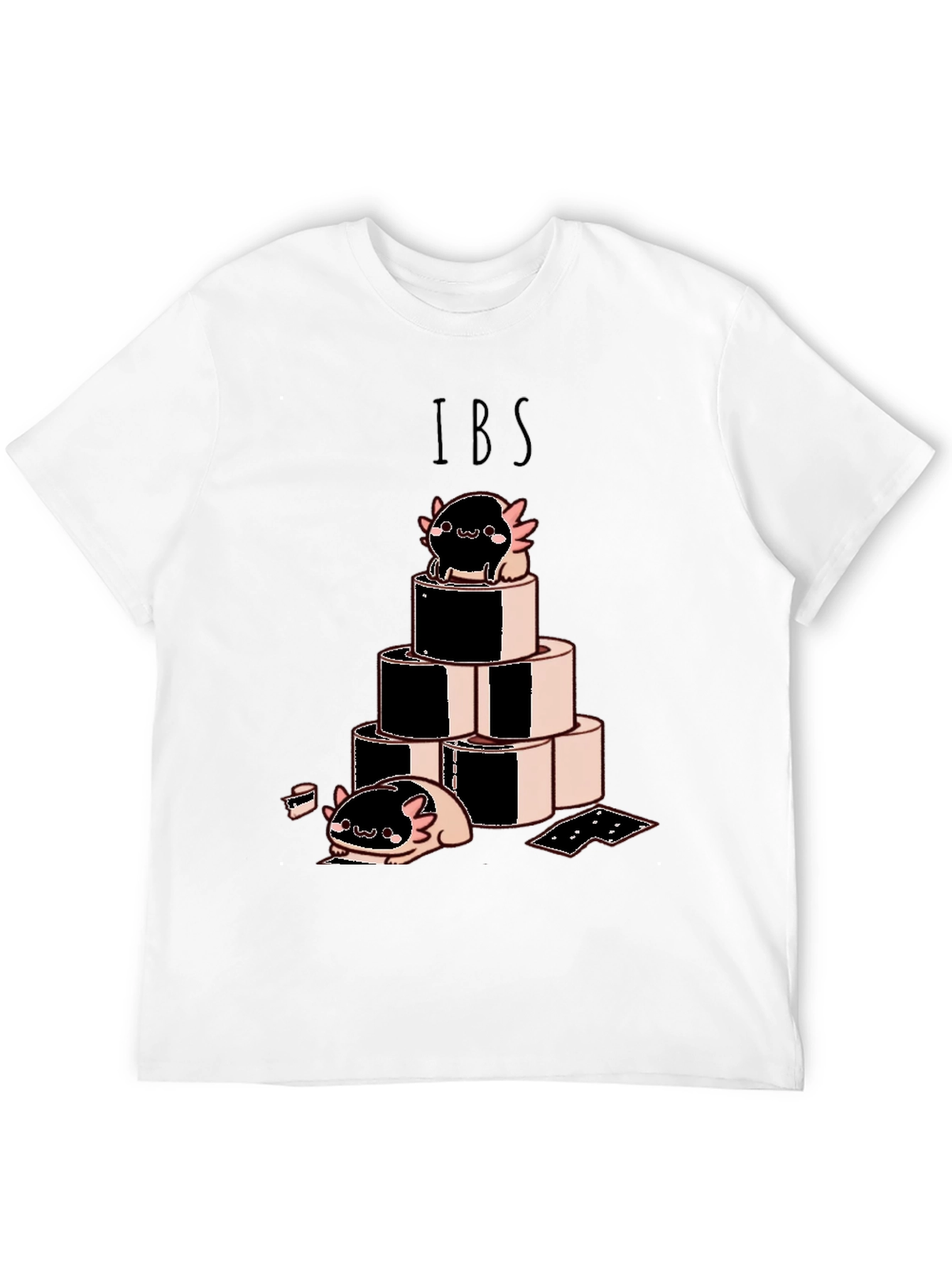 Black IBS Axolotl T-Shirt - Cute & Comfy Tee view 12