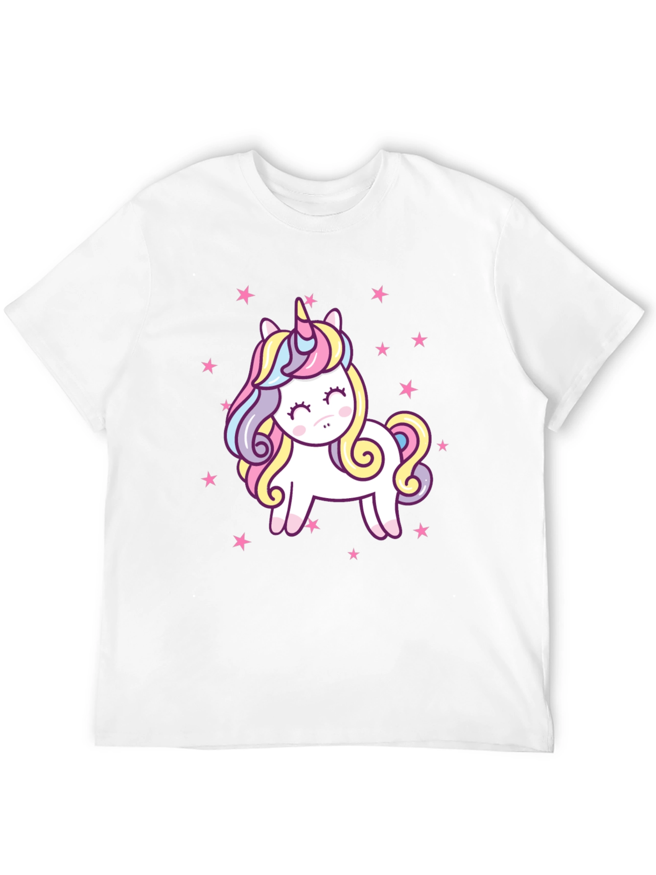 Black Unicorn Star Graphic Black T-Shirt view 12