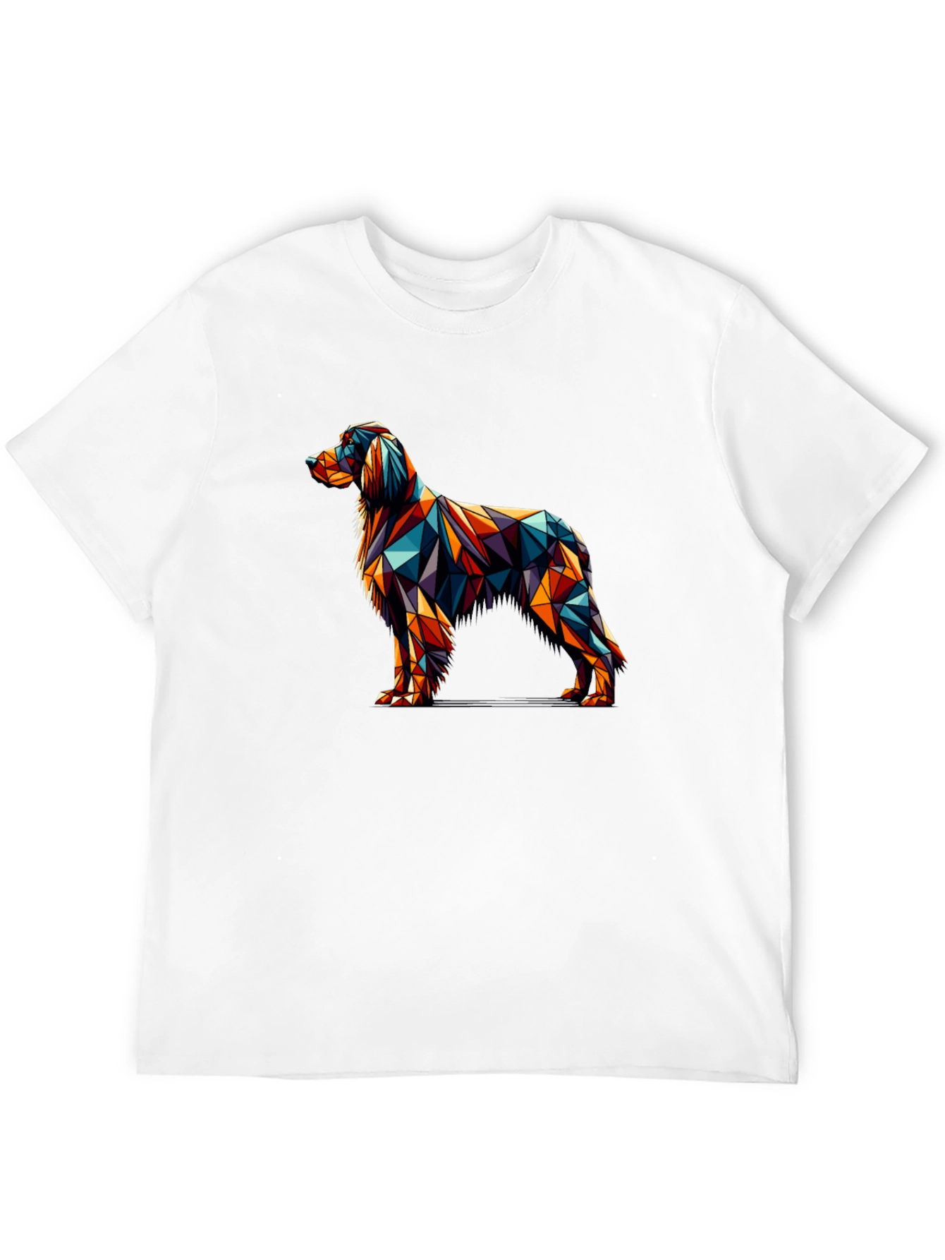 Black Geometric Dog Graphic Tee - Modern Art Shirt view 12