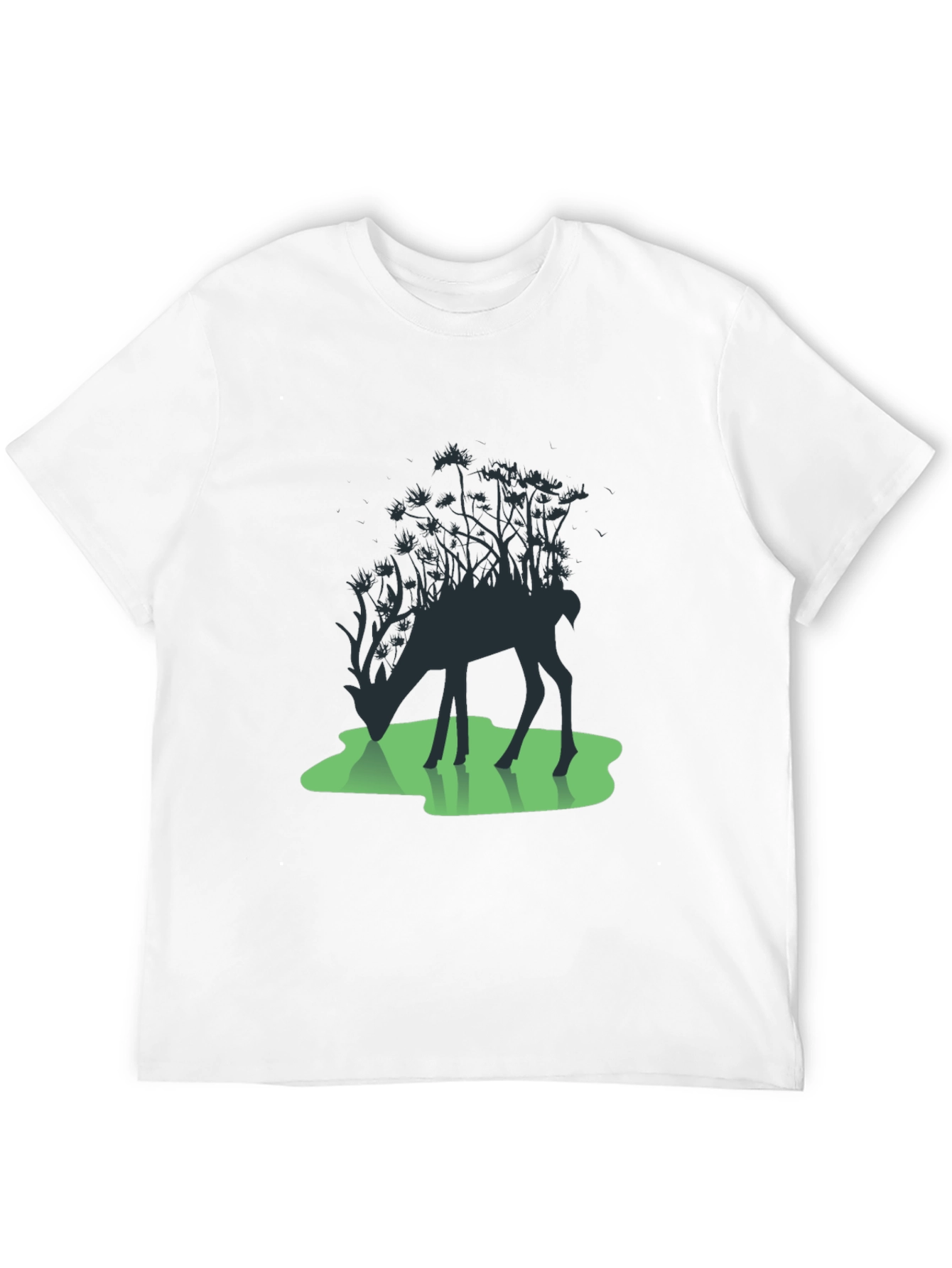 Nature Deer Silhouette Graphic Tee - 12