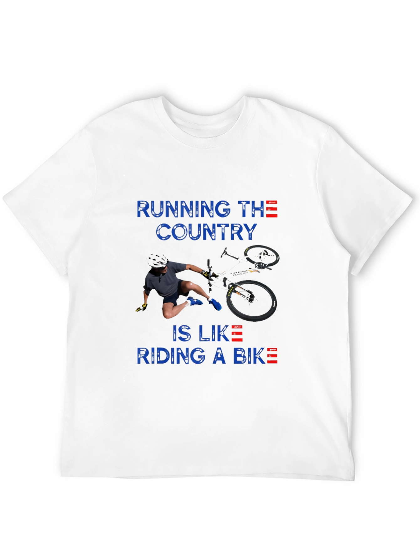 Black Running the Country Like Riding a Bike T-Shirt view 12