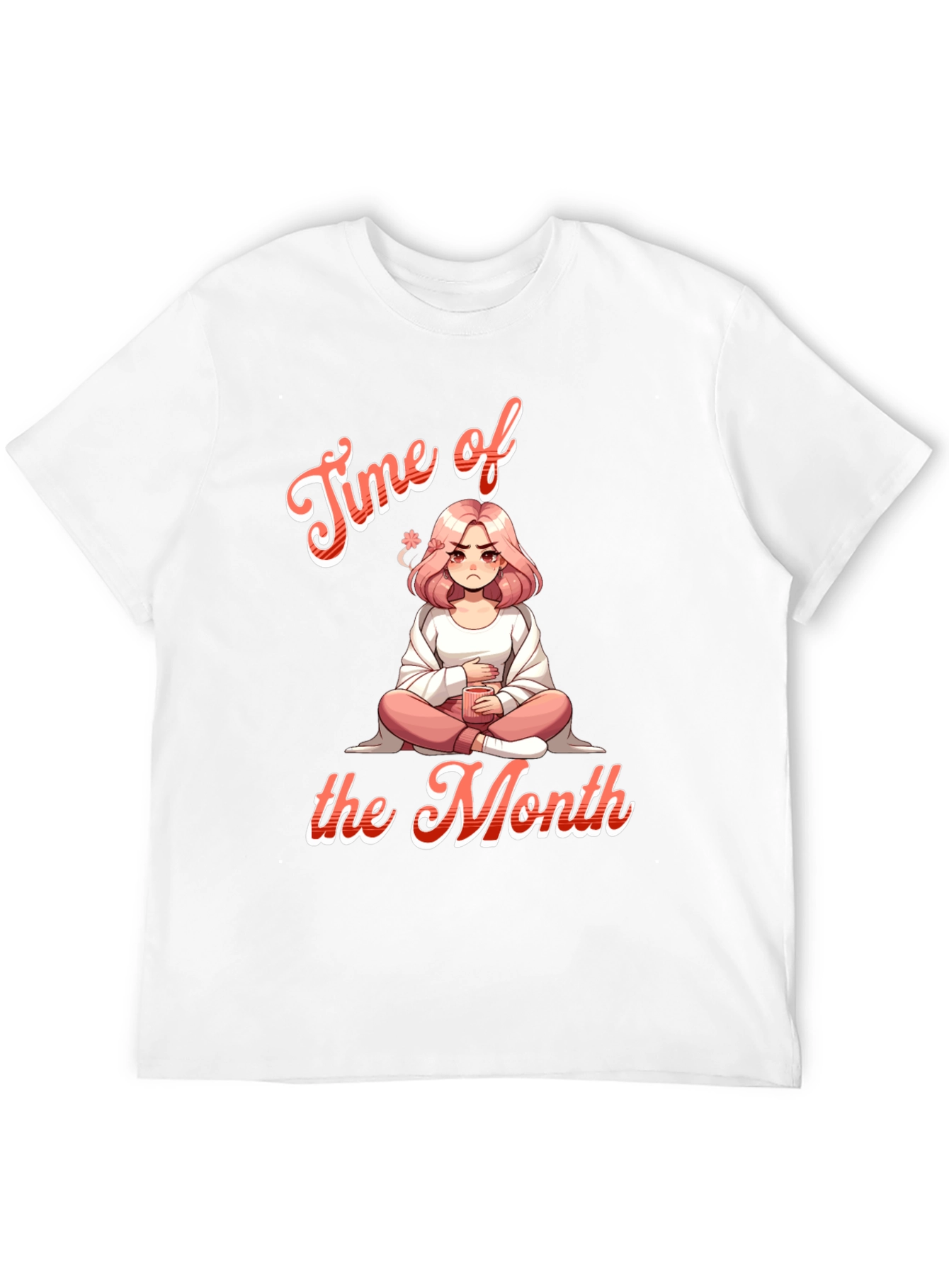 Black Time of the Month Graphic Tee - Funny Period Shirt view 12