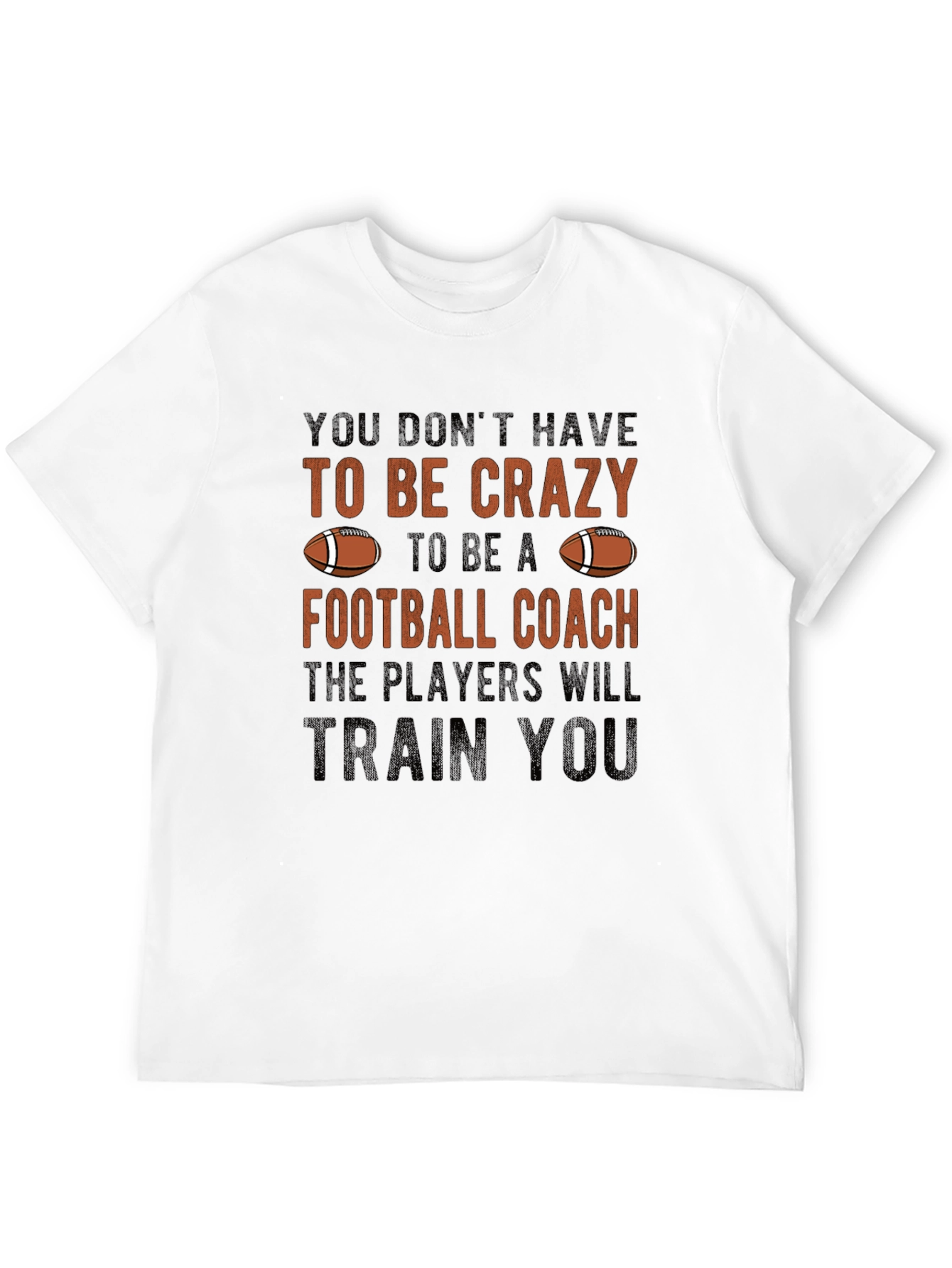 Black Funny Football Coach T-Shirt view 12