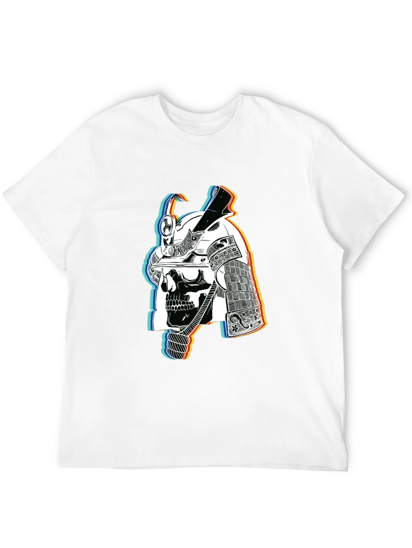 Black Samurai Skull Graphic Tee view 12