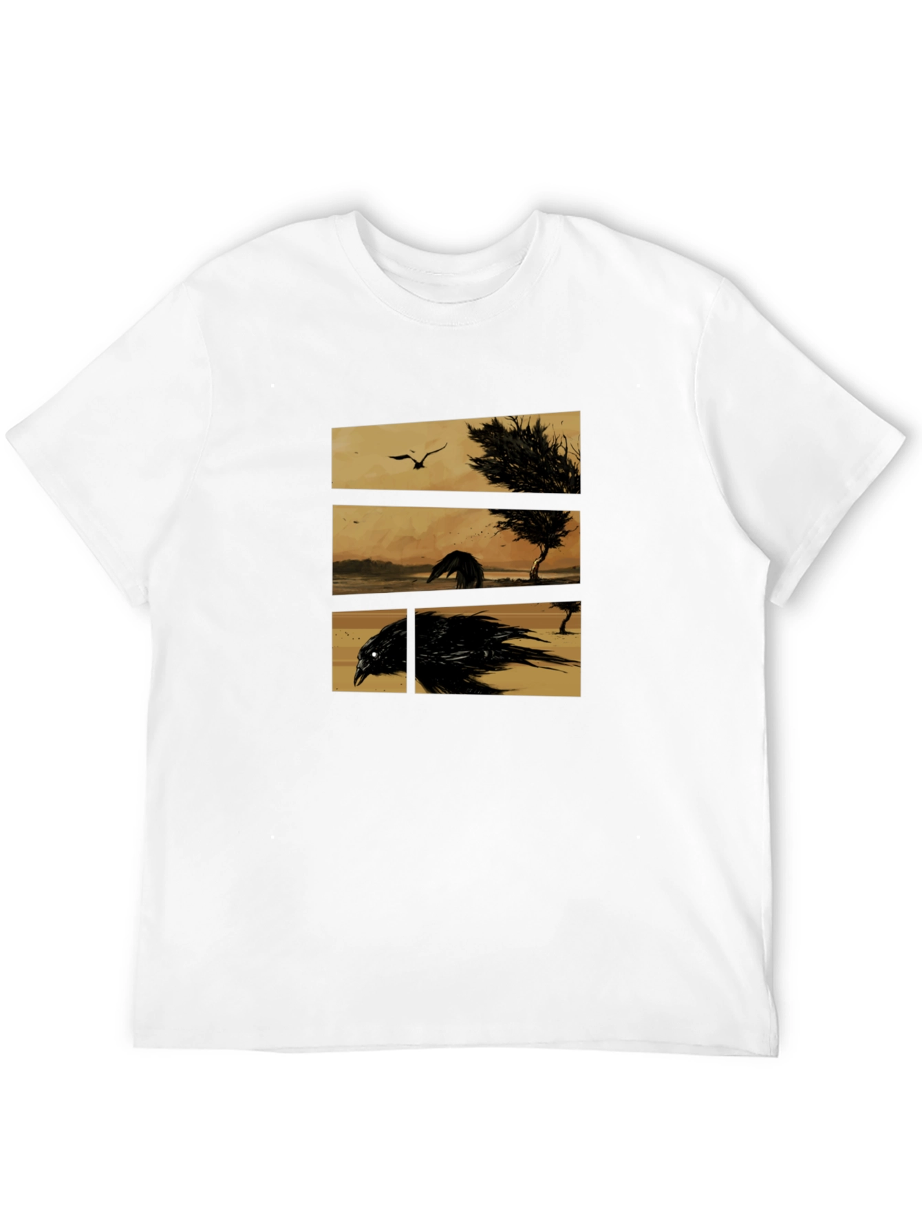 Black Raven Graphic T-Shirt - Unique Artistic Design view 12
