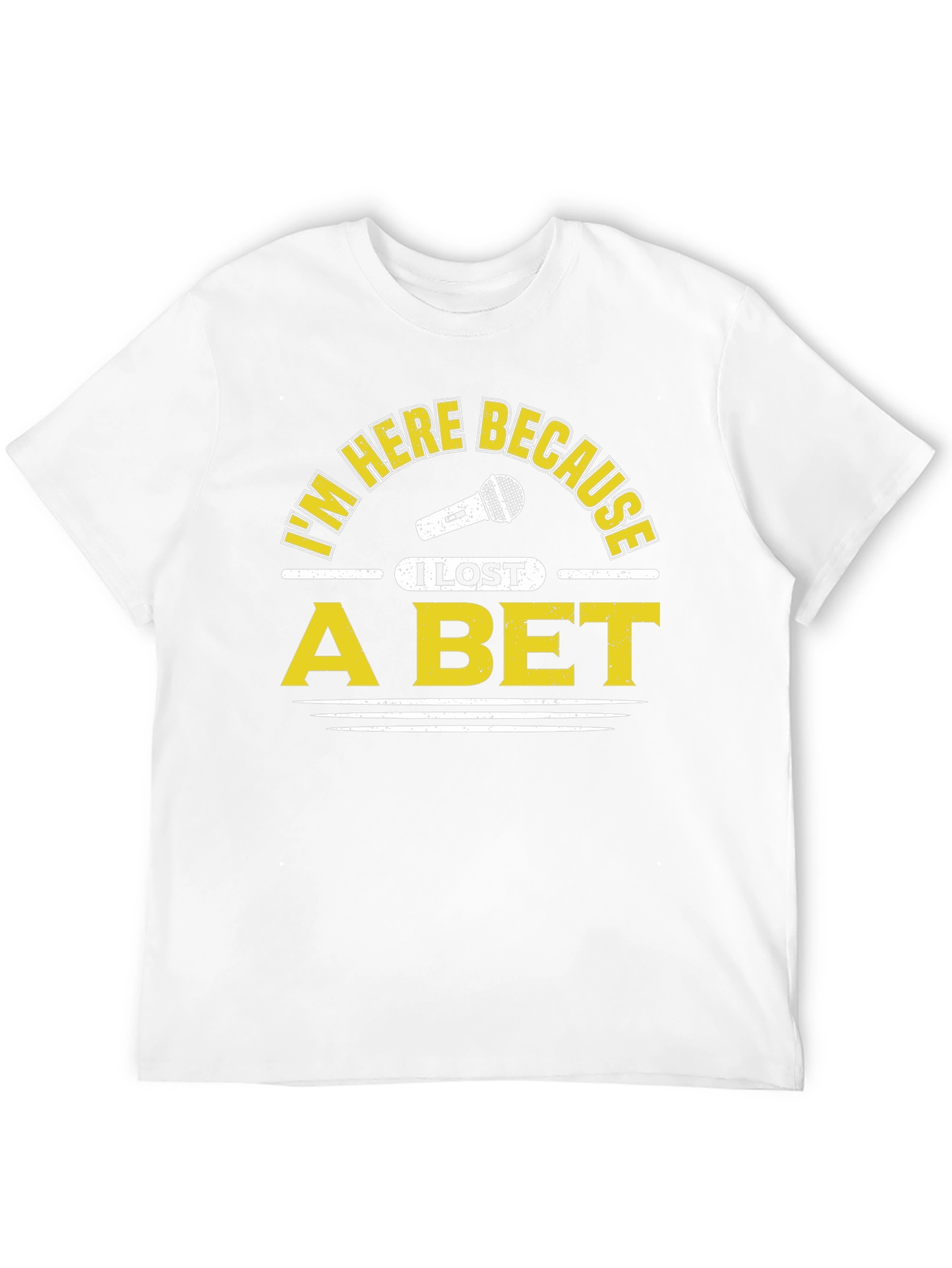 Black I Lost a Bet Funny Black T-Shirt view 12