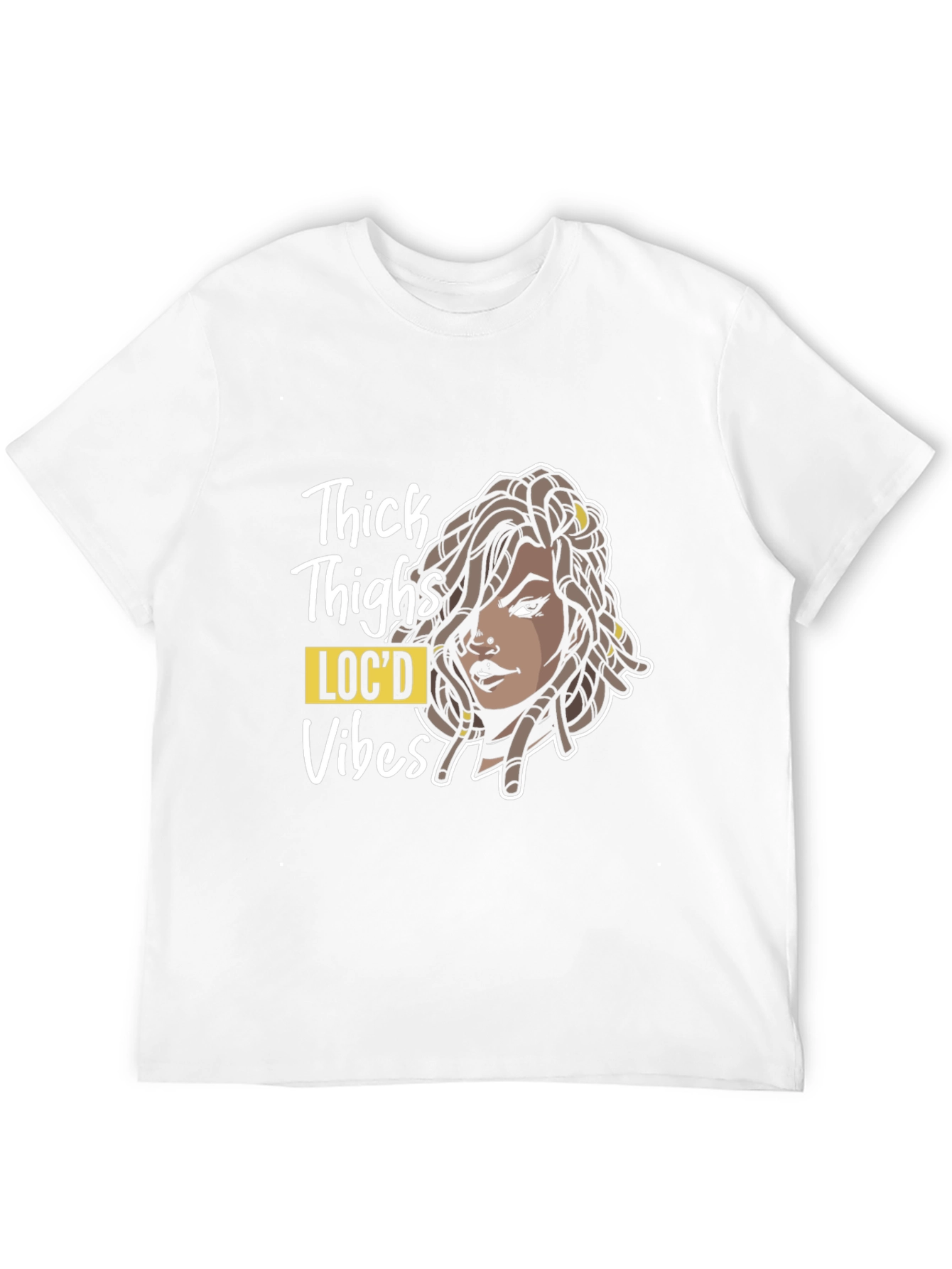 Black Thick Thighs Loc'd Vibes Graphic Tee view 12